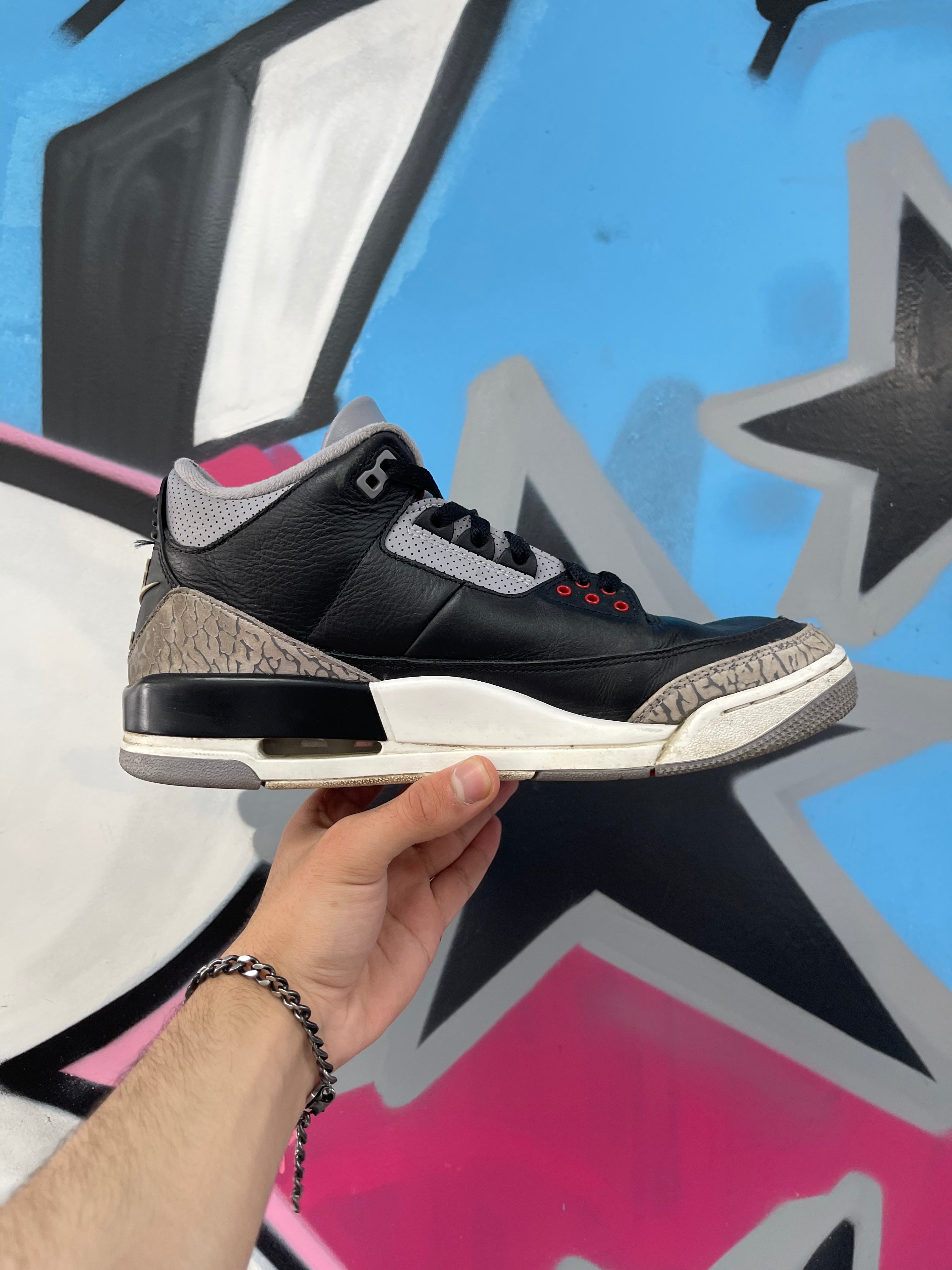 Jordan 3 Black Cement Sneakers
