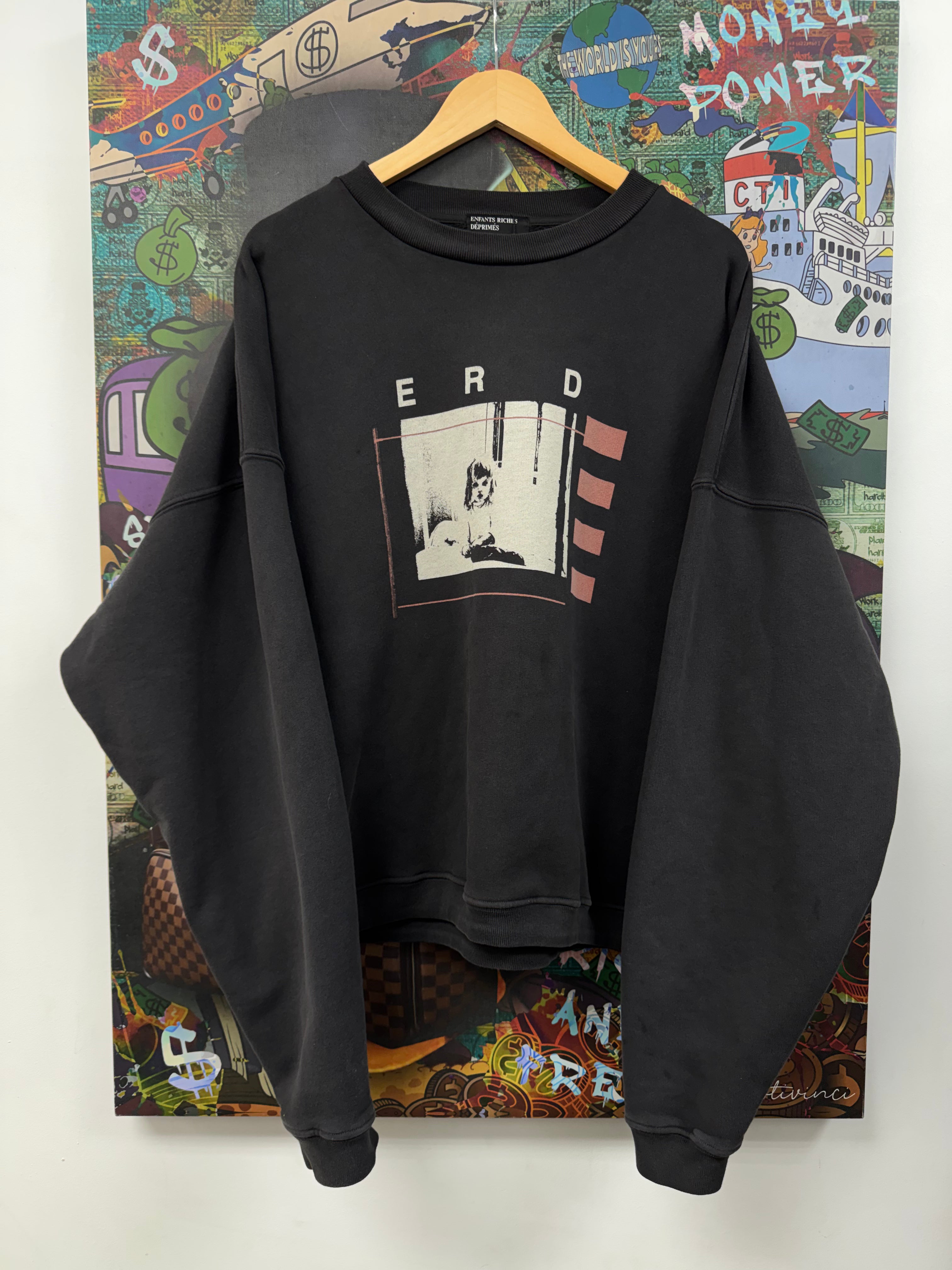 ENFANTS RICHES DÉPRIMÉS Black Wash Sleep Sound Crewneck