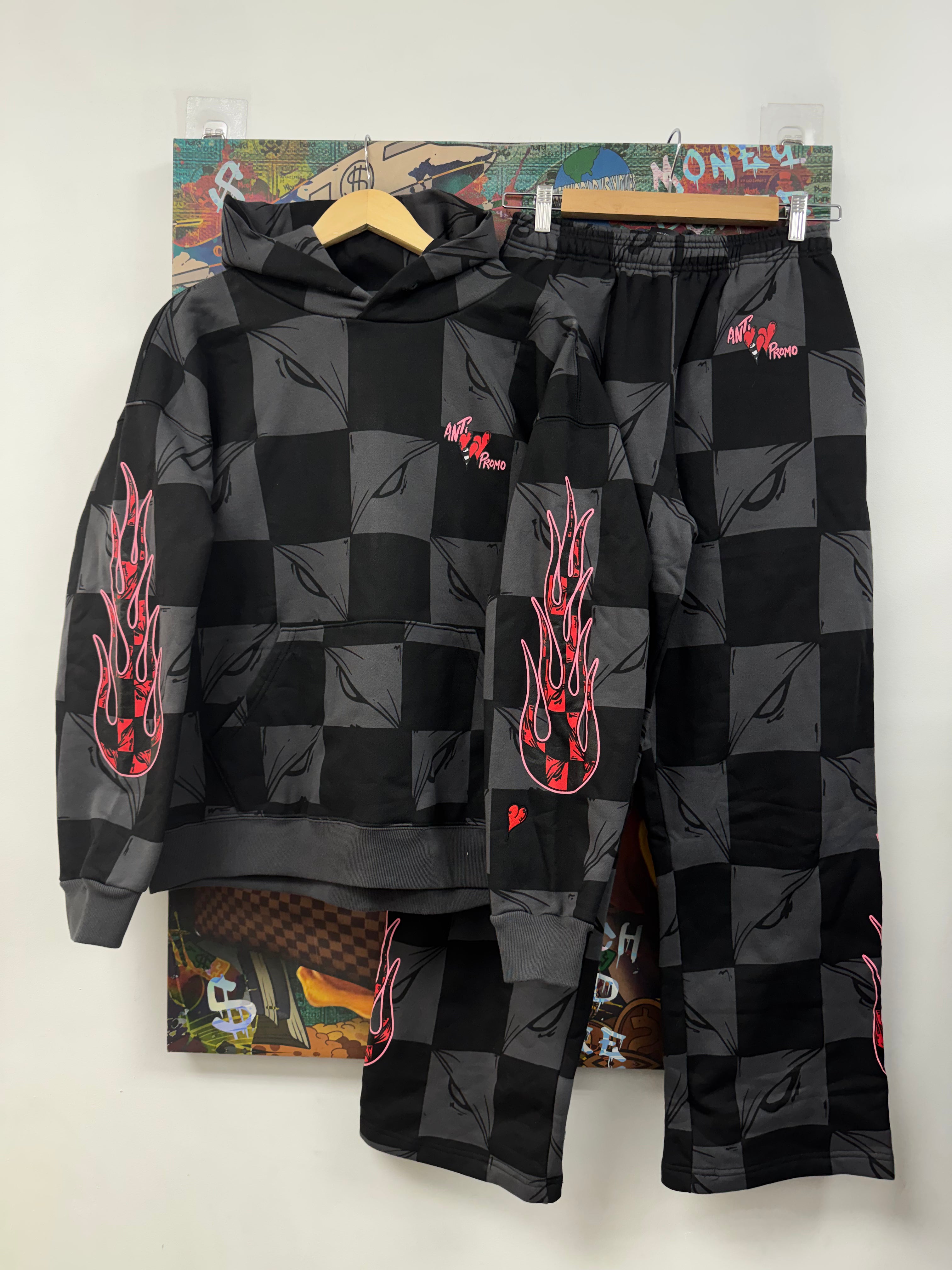 Matty Boy Anti Promo Black Flames Sweatsuit