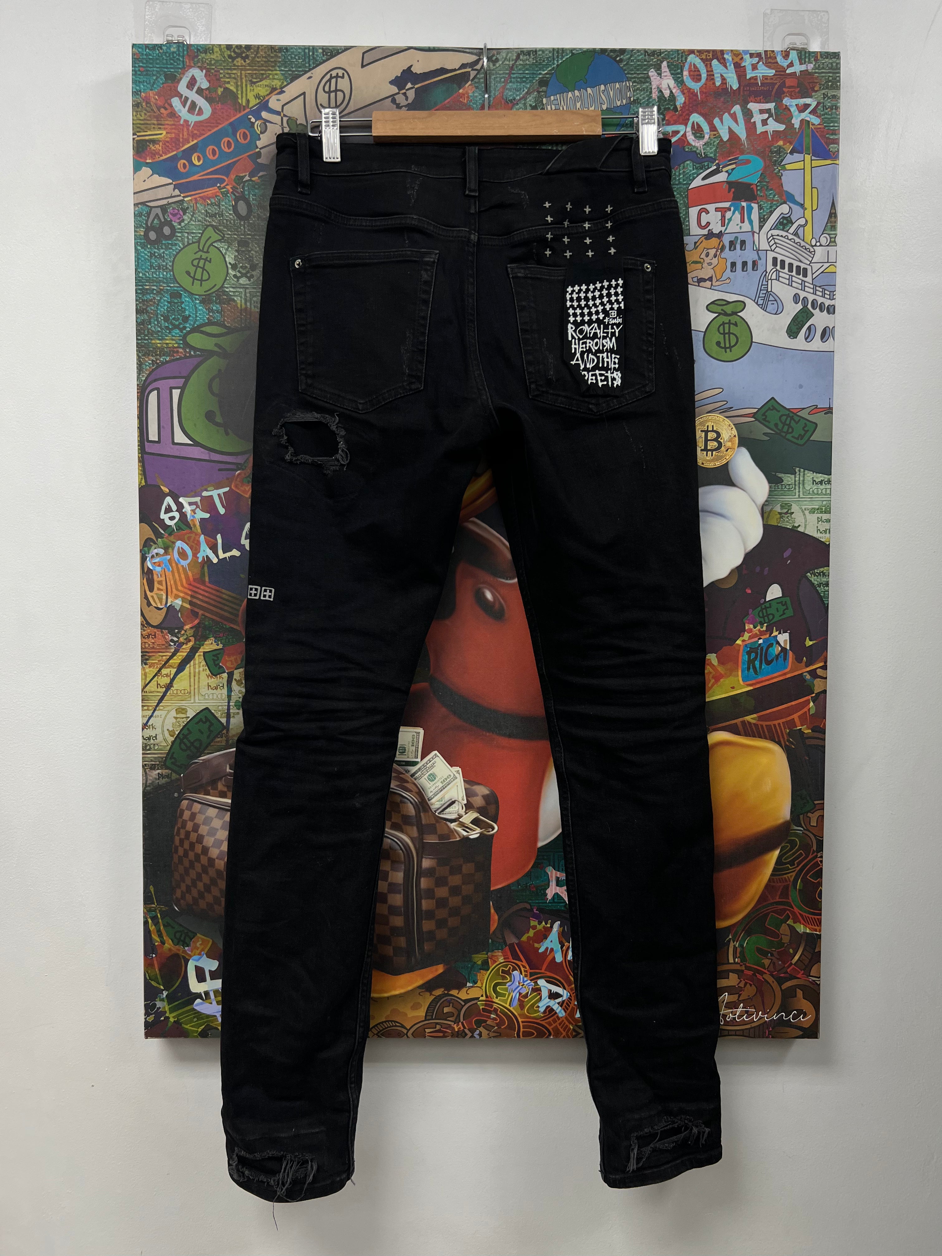 Ksubi Black Patchwork Jeans