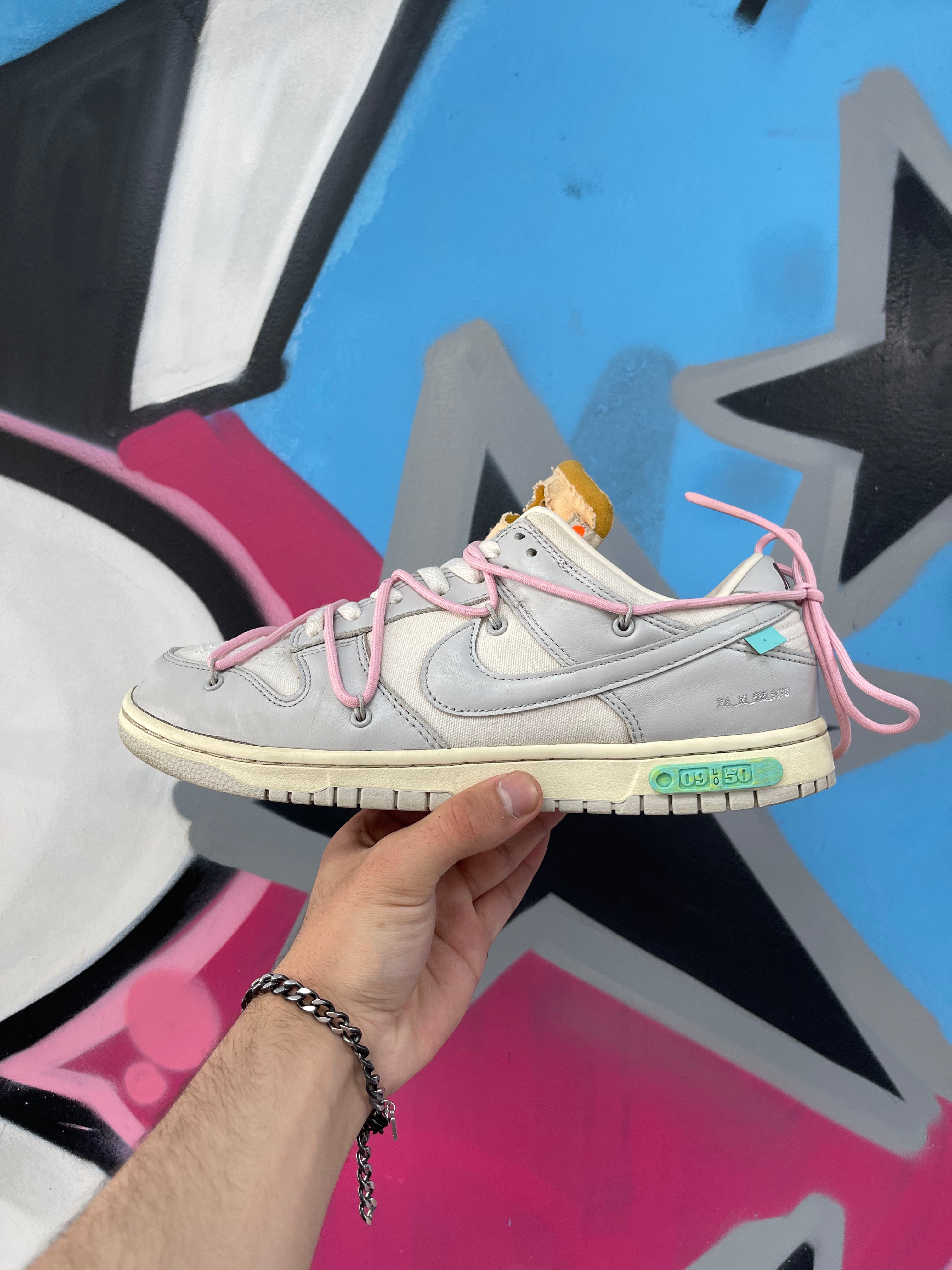 Nike Off White Dunk Low Lot 9 Used No Box