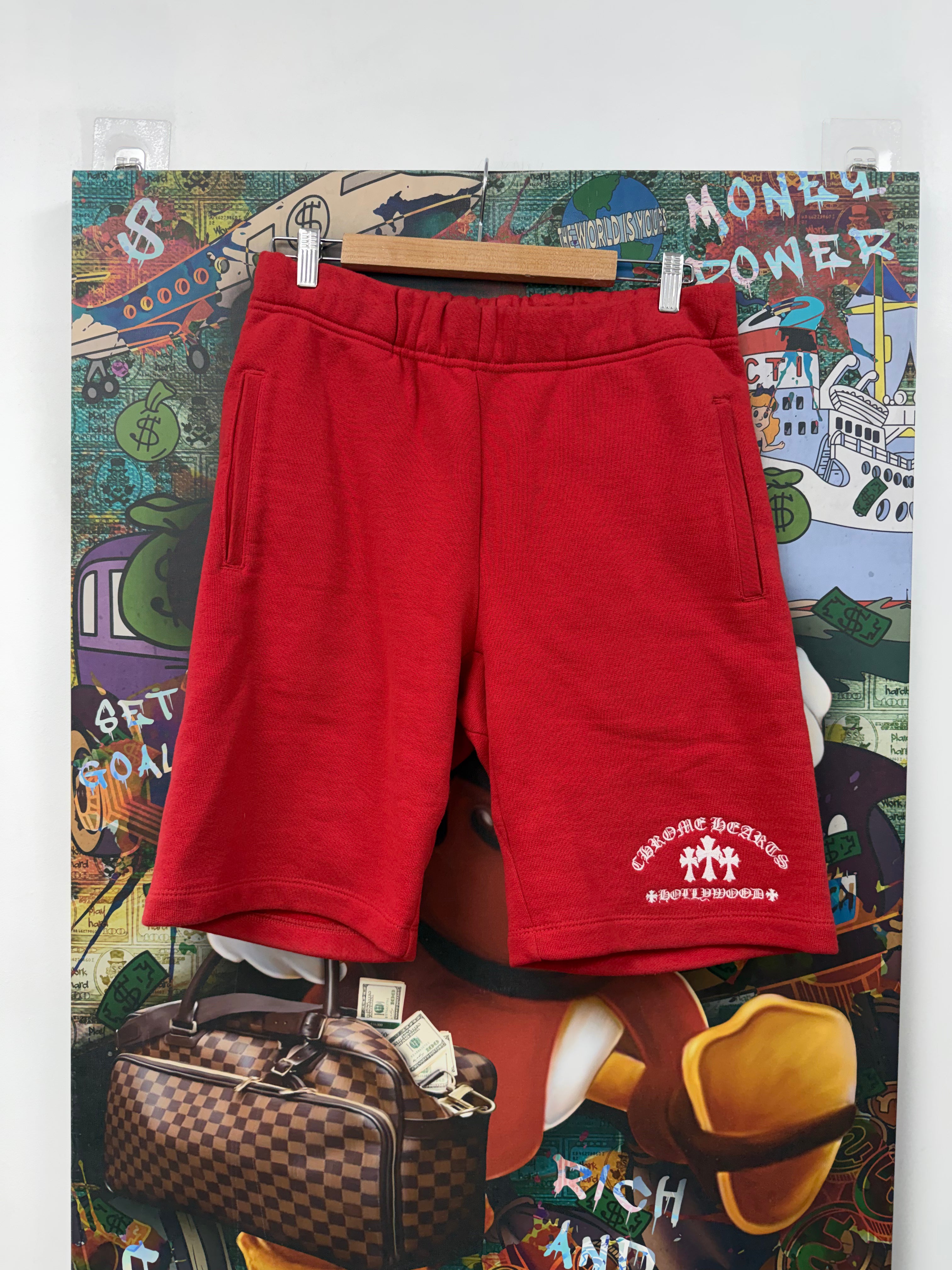 Chrome Hearts Red King Taco Shorts