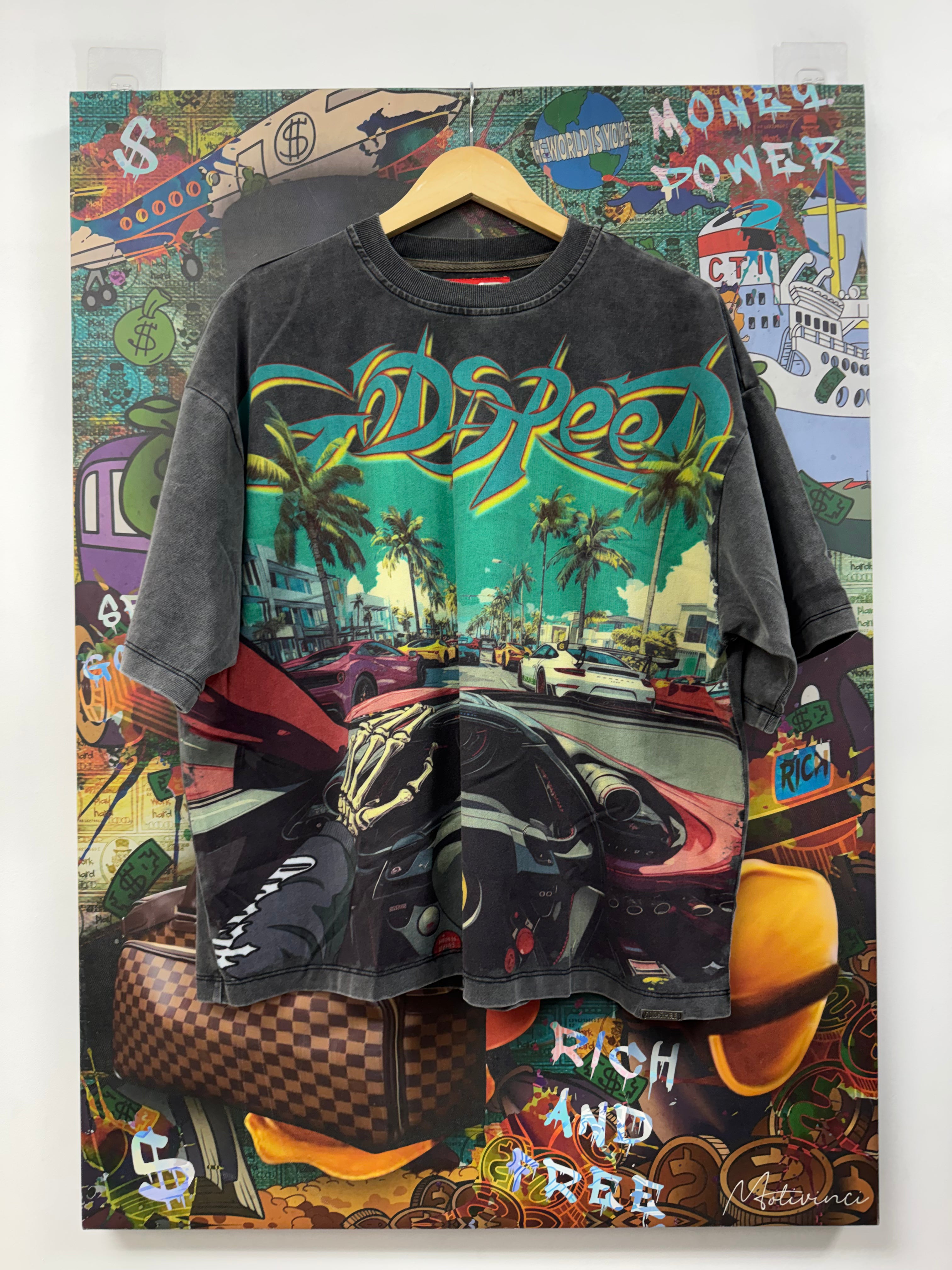 Godspeed Grey Miami Power Steering Tee