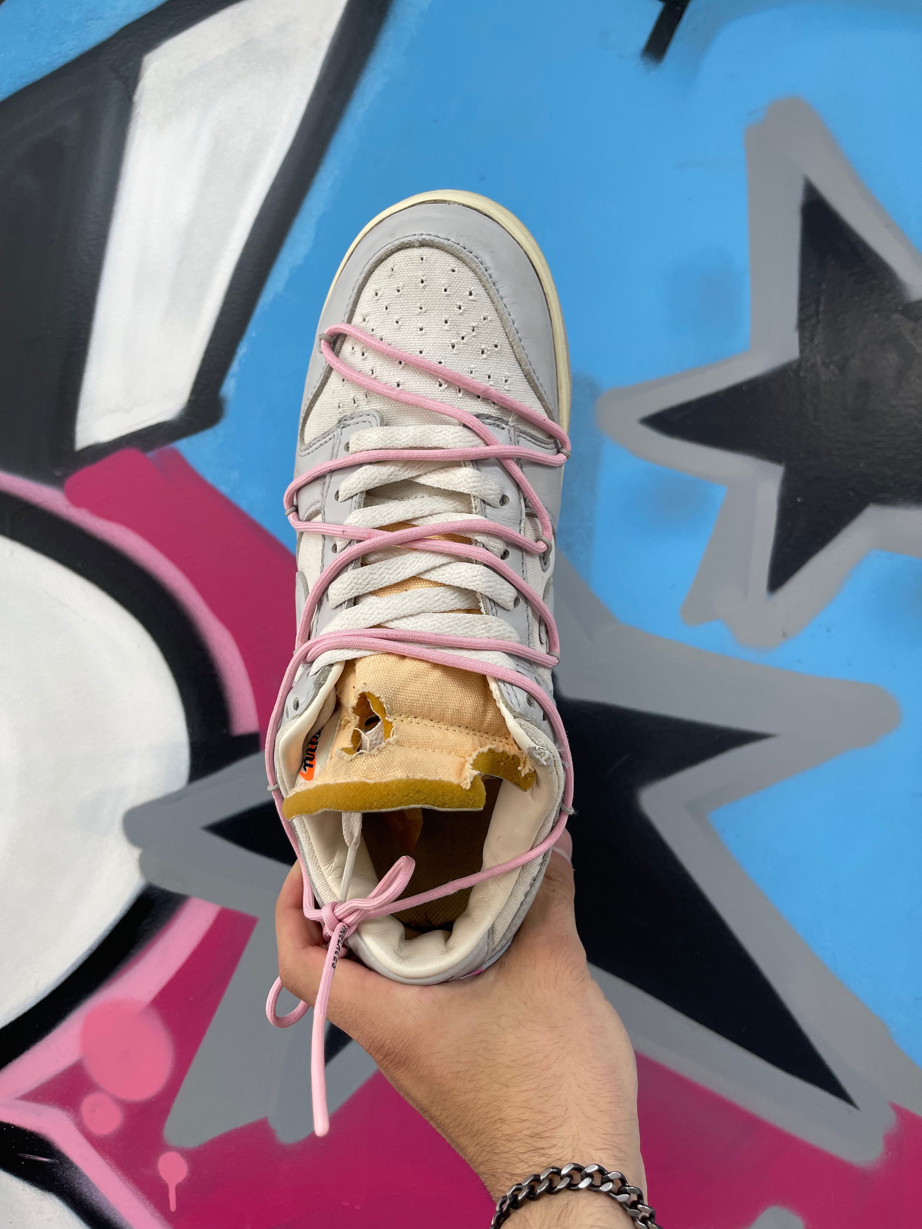 Nike Off White Dunk Low Lot 9 Used No Box