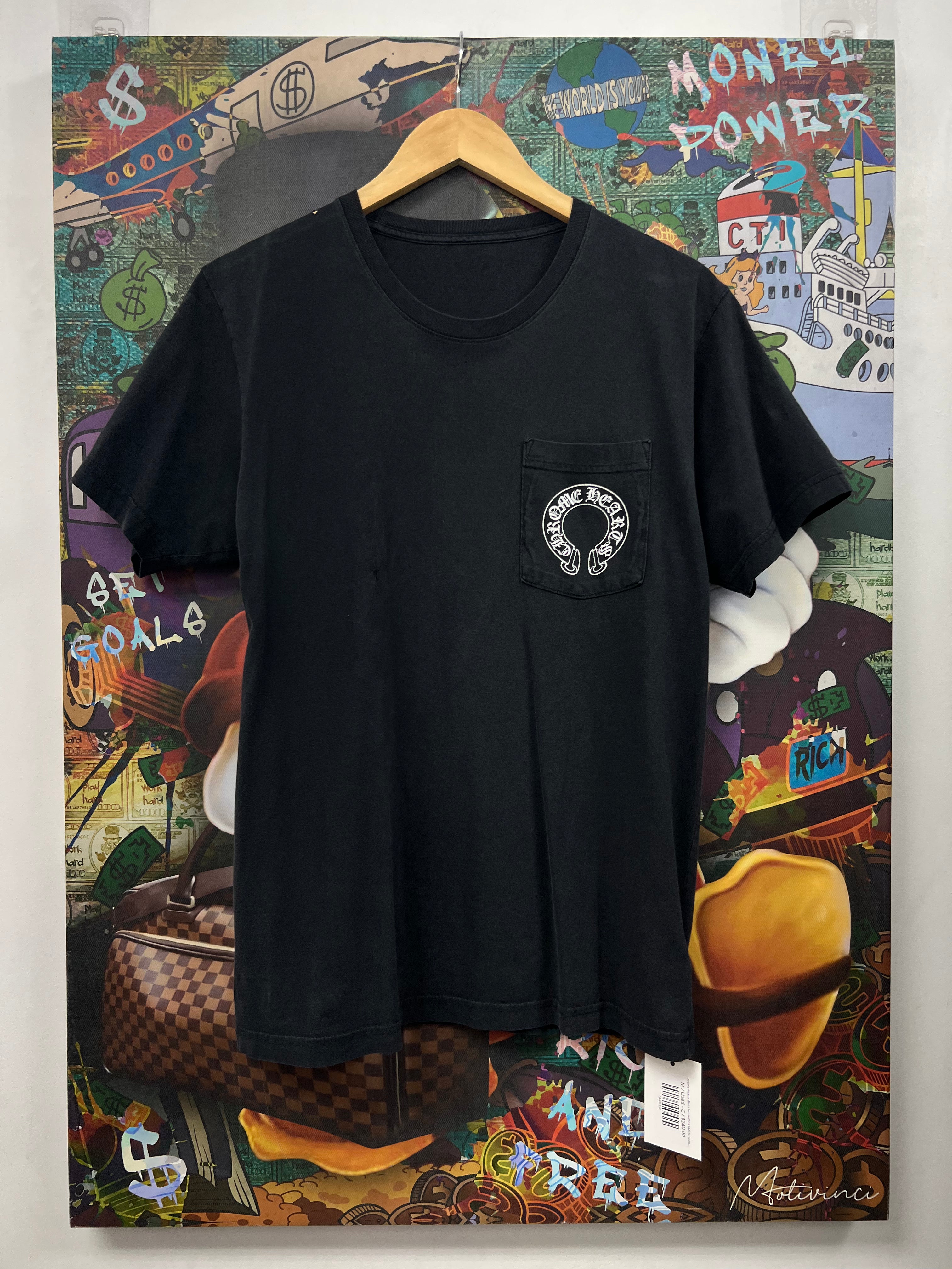 Chrome Hearts Black Horseshoe Malibu (Repaired) Tee