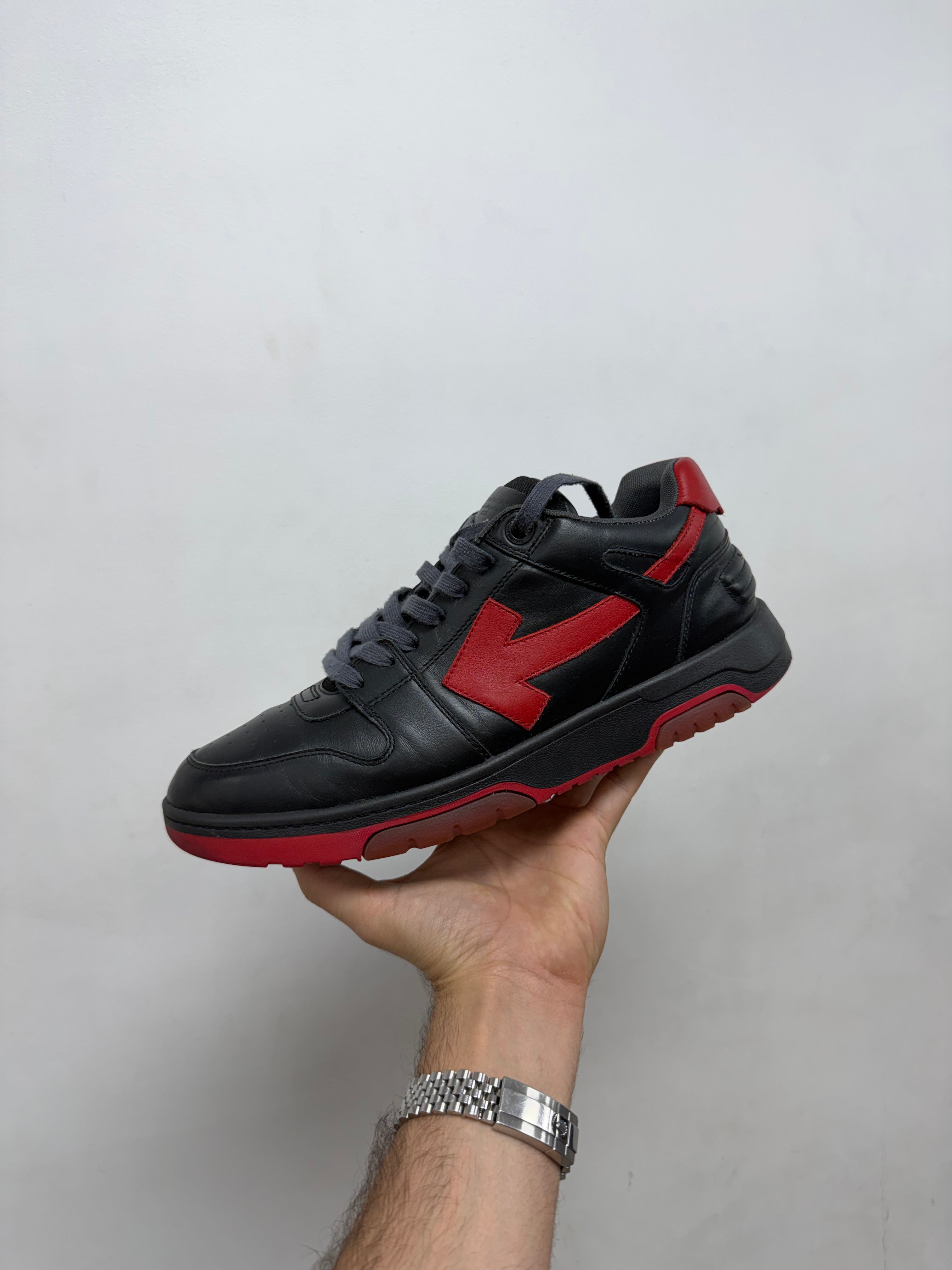 Off White Black Red Out Of Office Sneakers