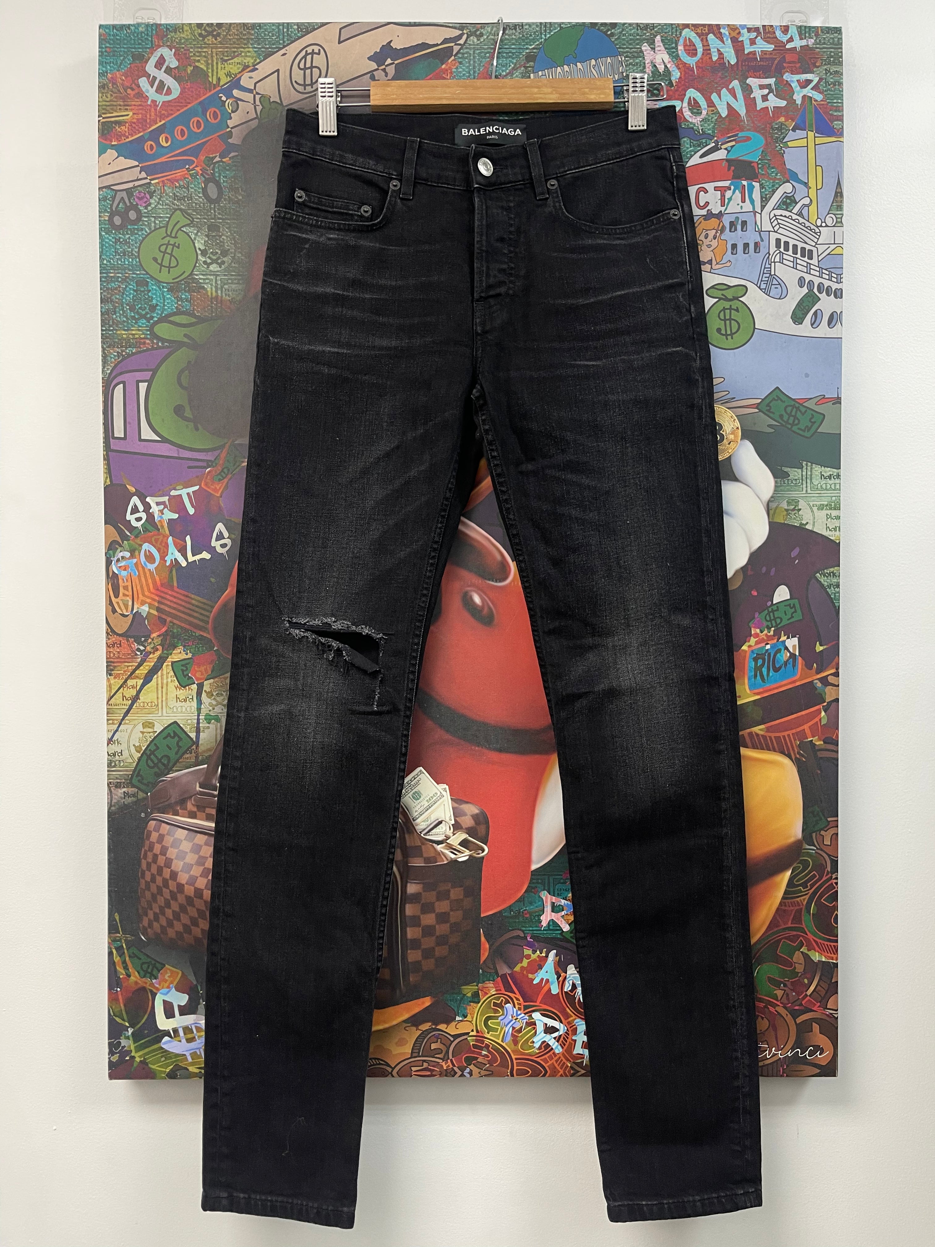 Balenciaga Black Plain Jeans