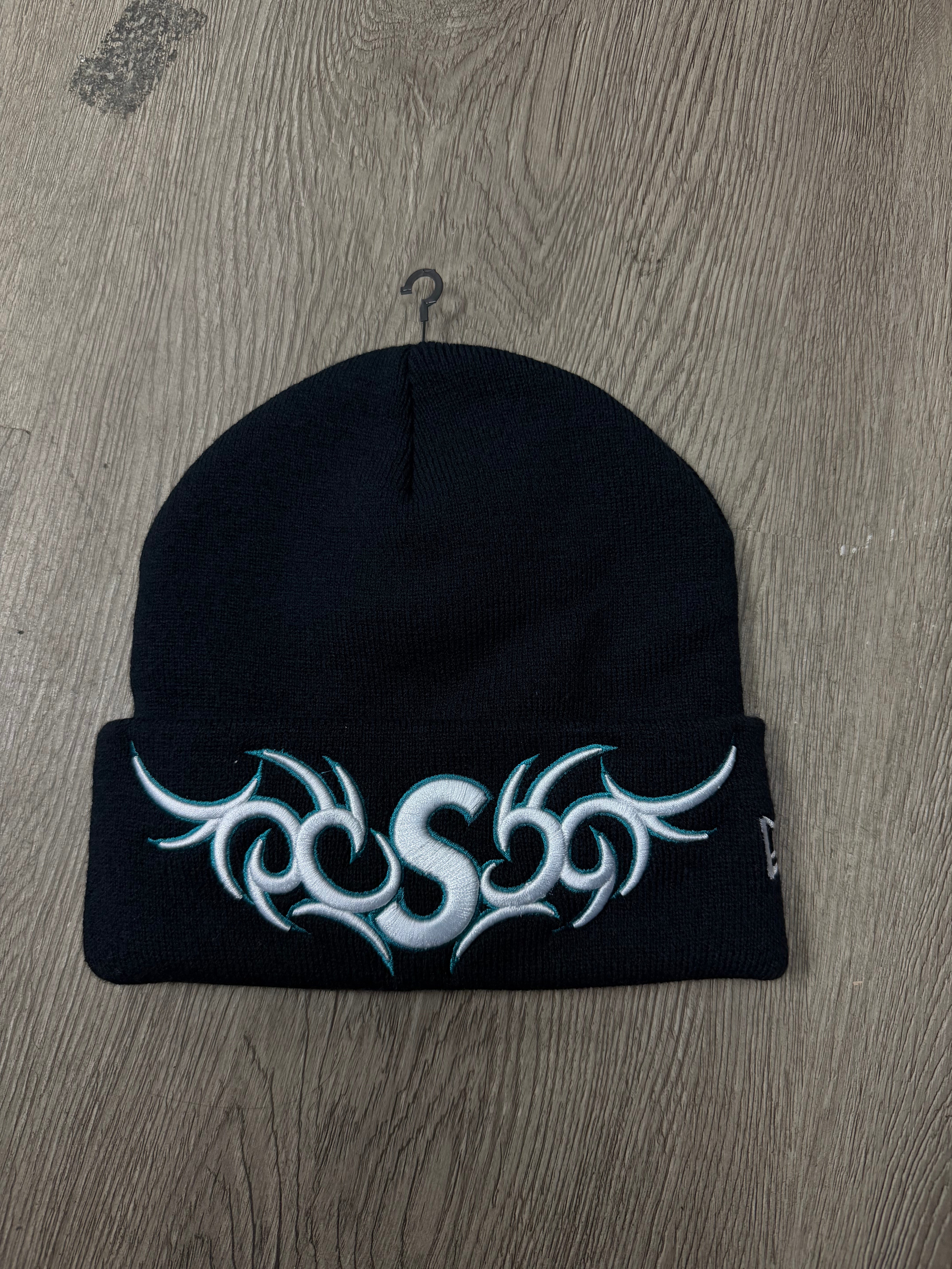 Supreme Navy Tribal S Logo Beanie