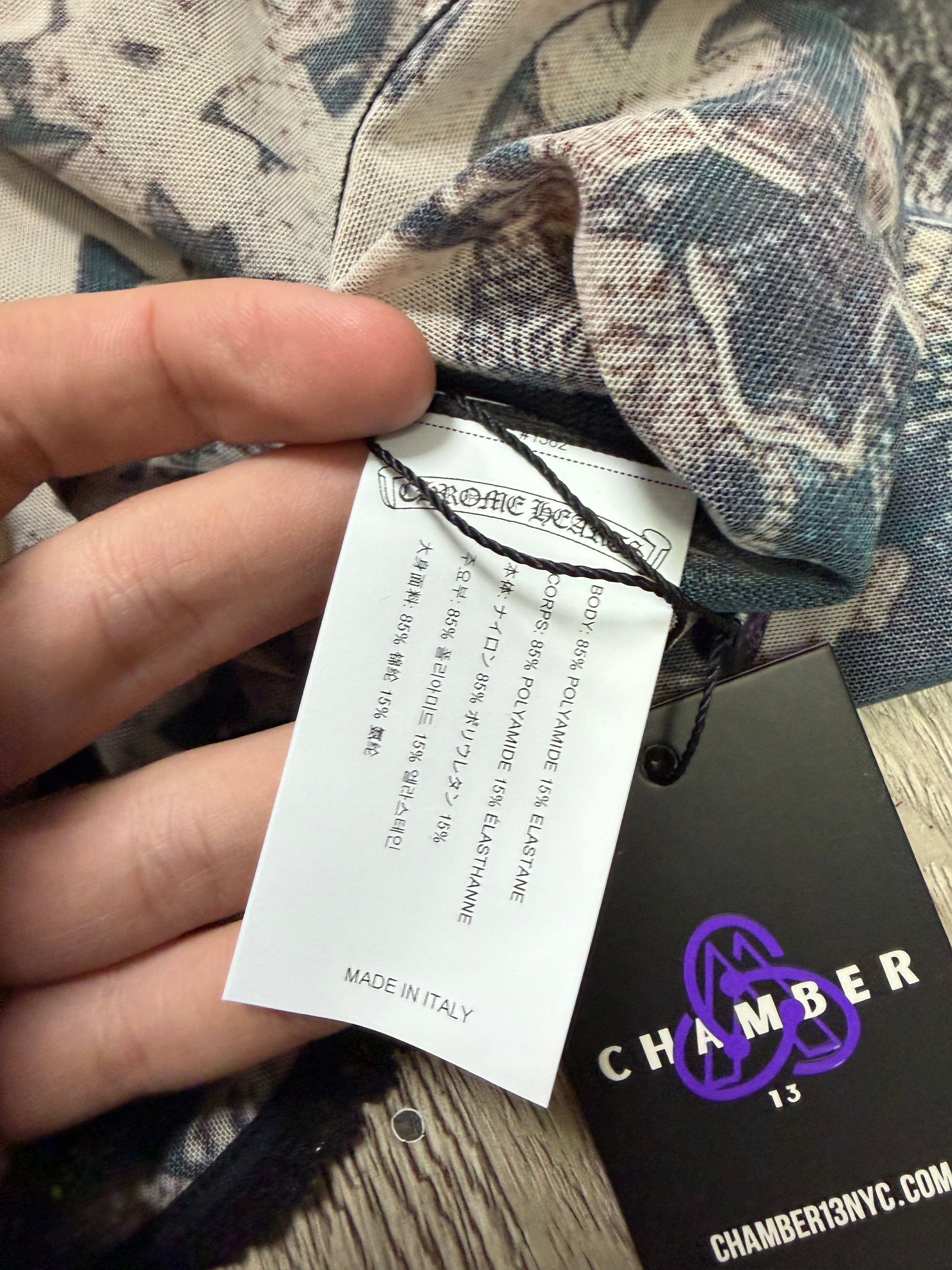 Chrome Hearts Waterfall Cross Print Mesh Dress