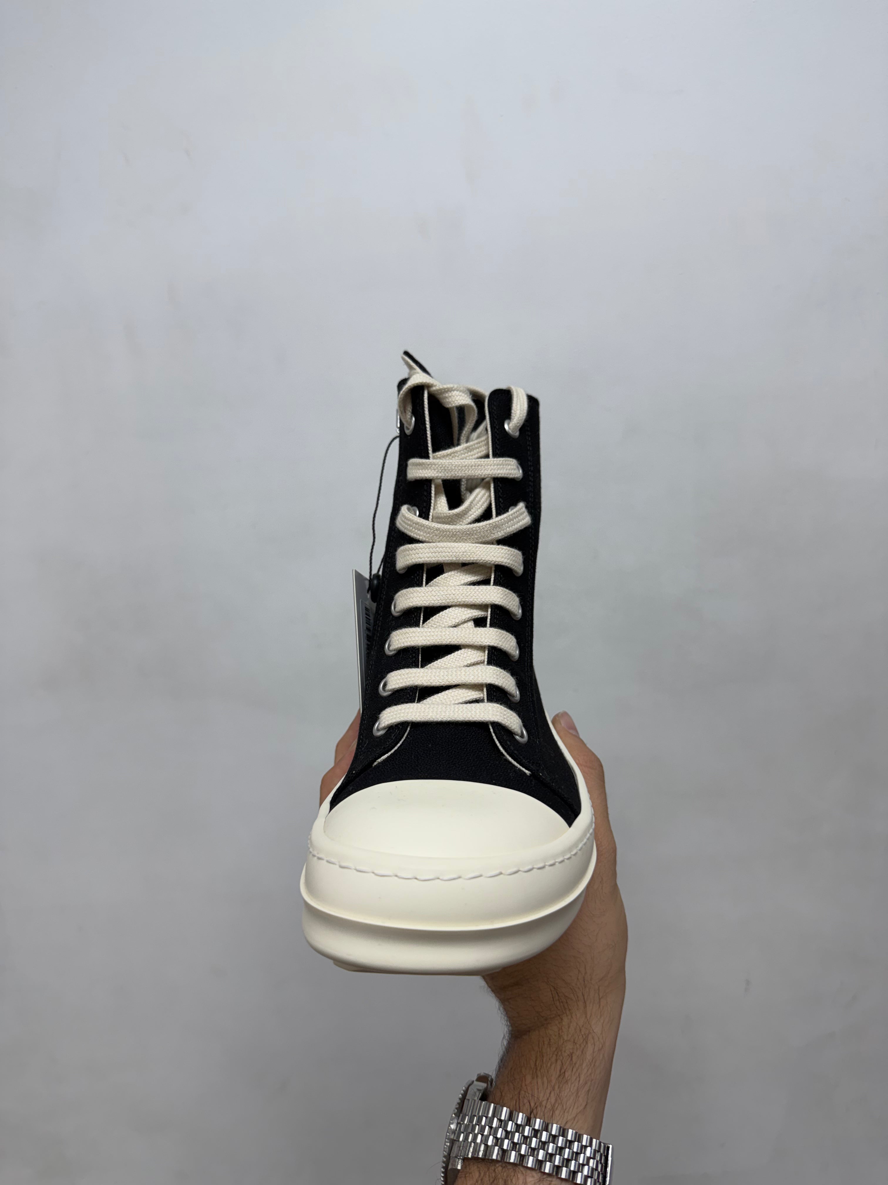 Rick Owens Black & Milk DRKSHDW Porterville Ramone High Sneakers