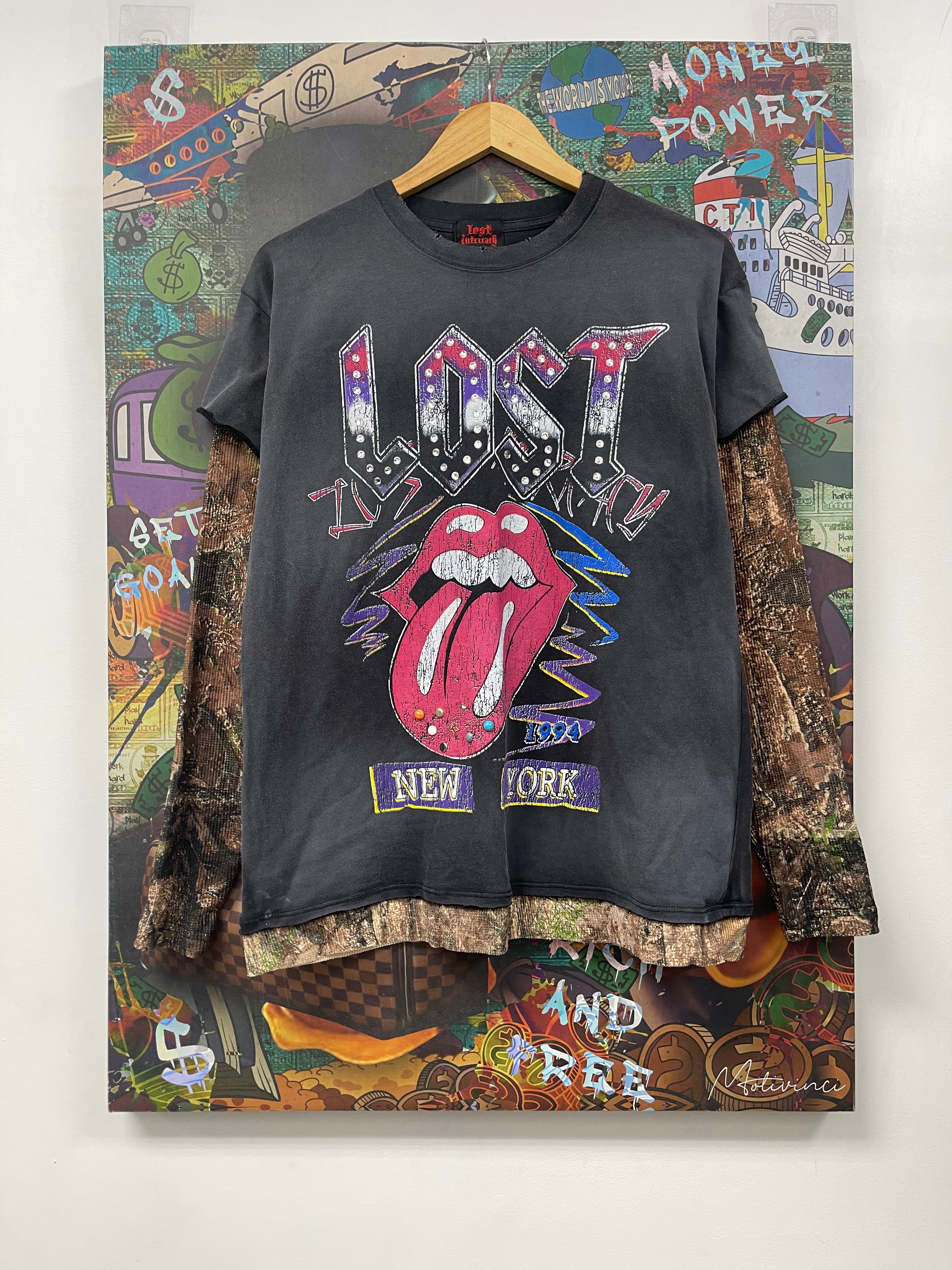 Lost Intricacy Rolling Stones Camo Thermal Long Sleeve