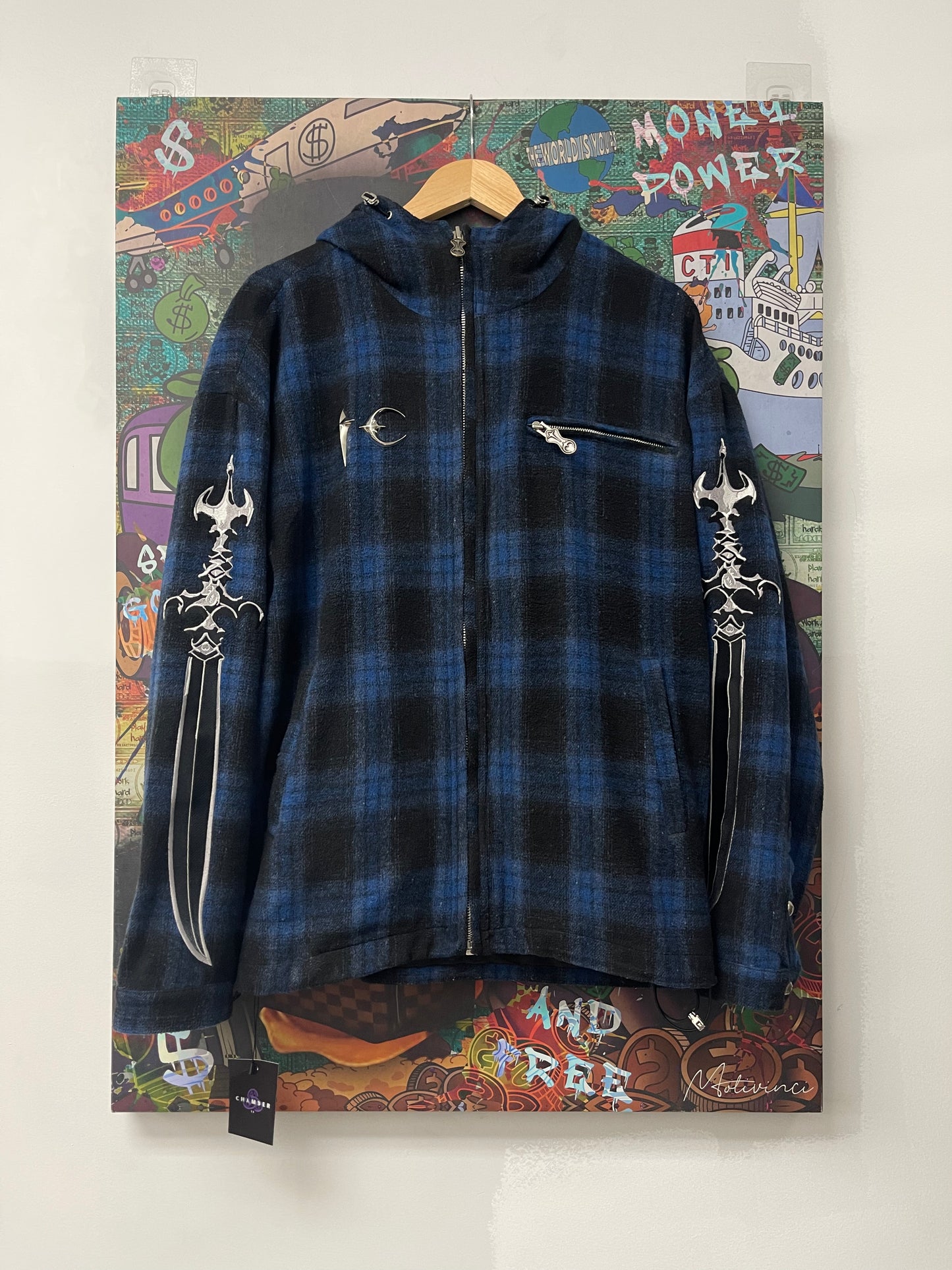 Thug Club Blue Black Flannel Used 2 (Medium) N/A