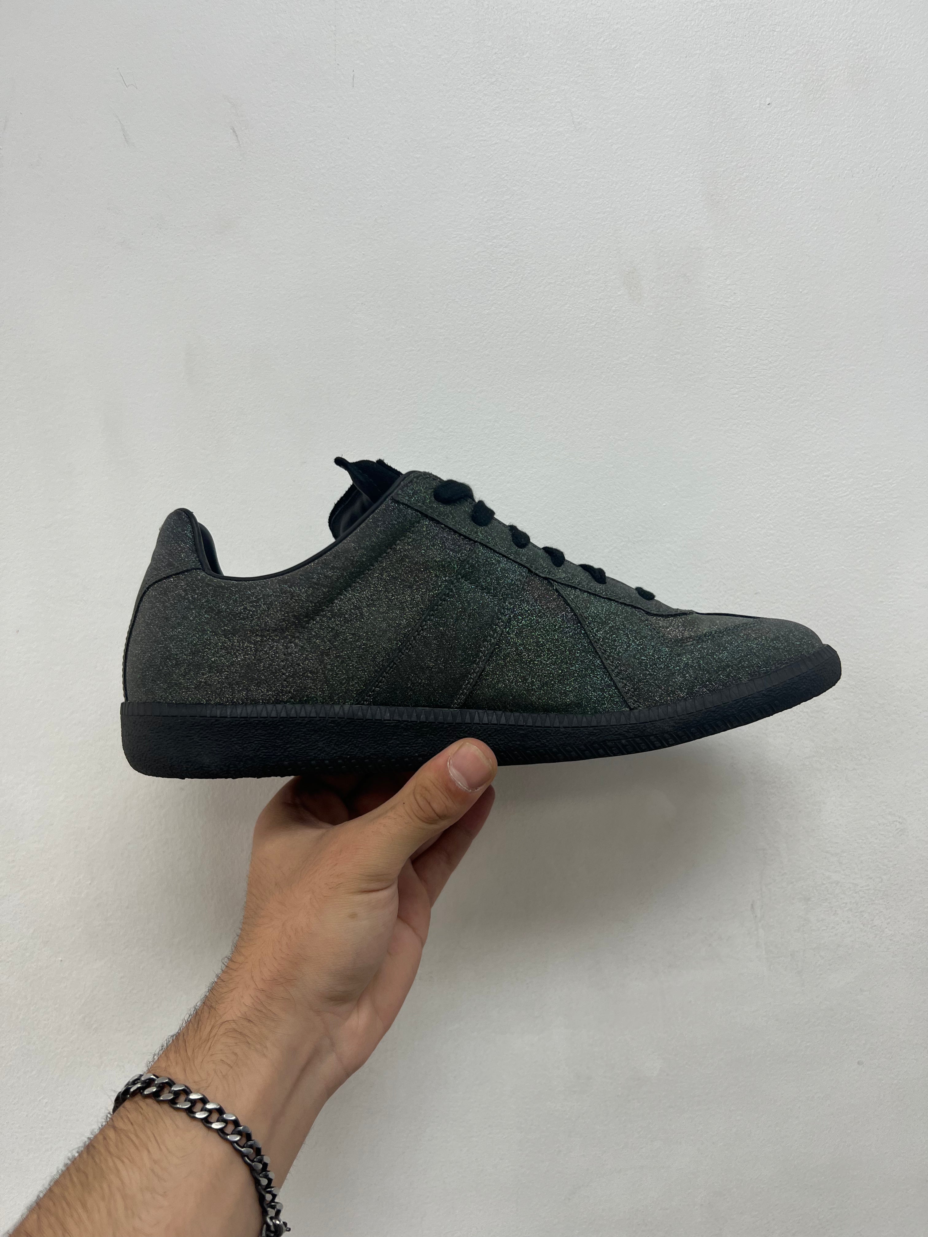 Maison Margiela Black Glitter Low Sneakers