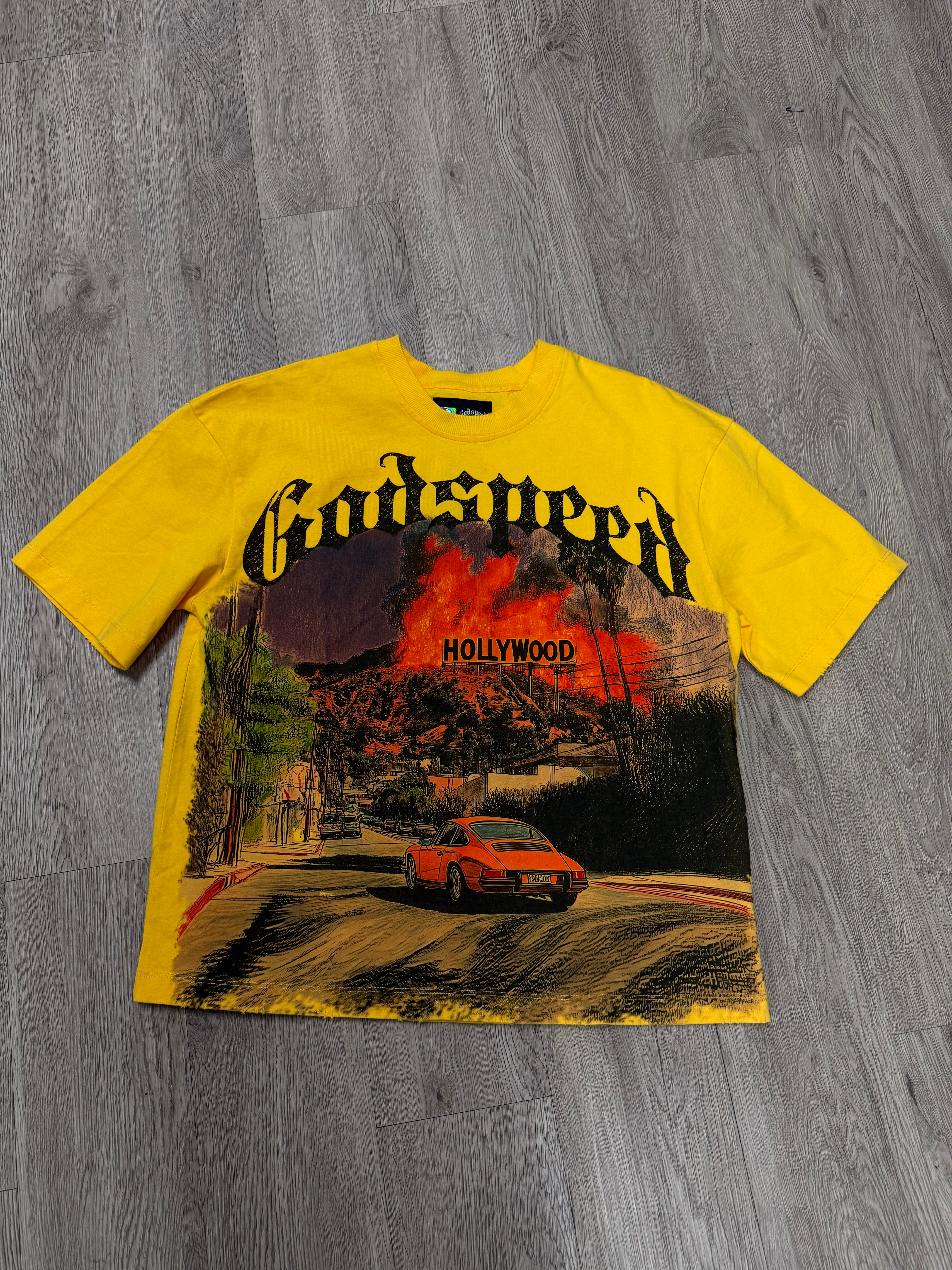 Godspeed Wave Los Scandalous Tee Yellow