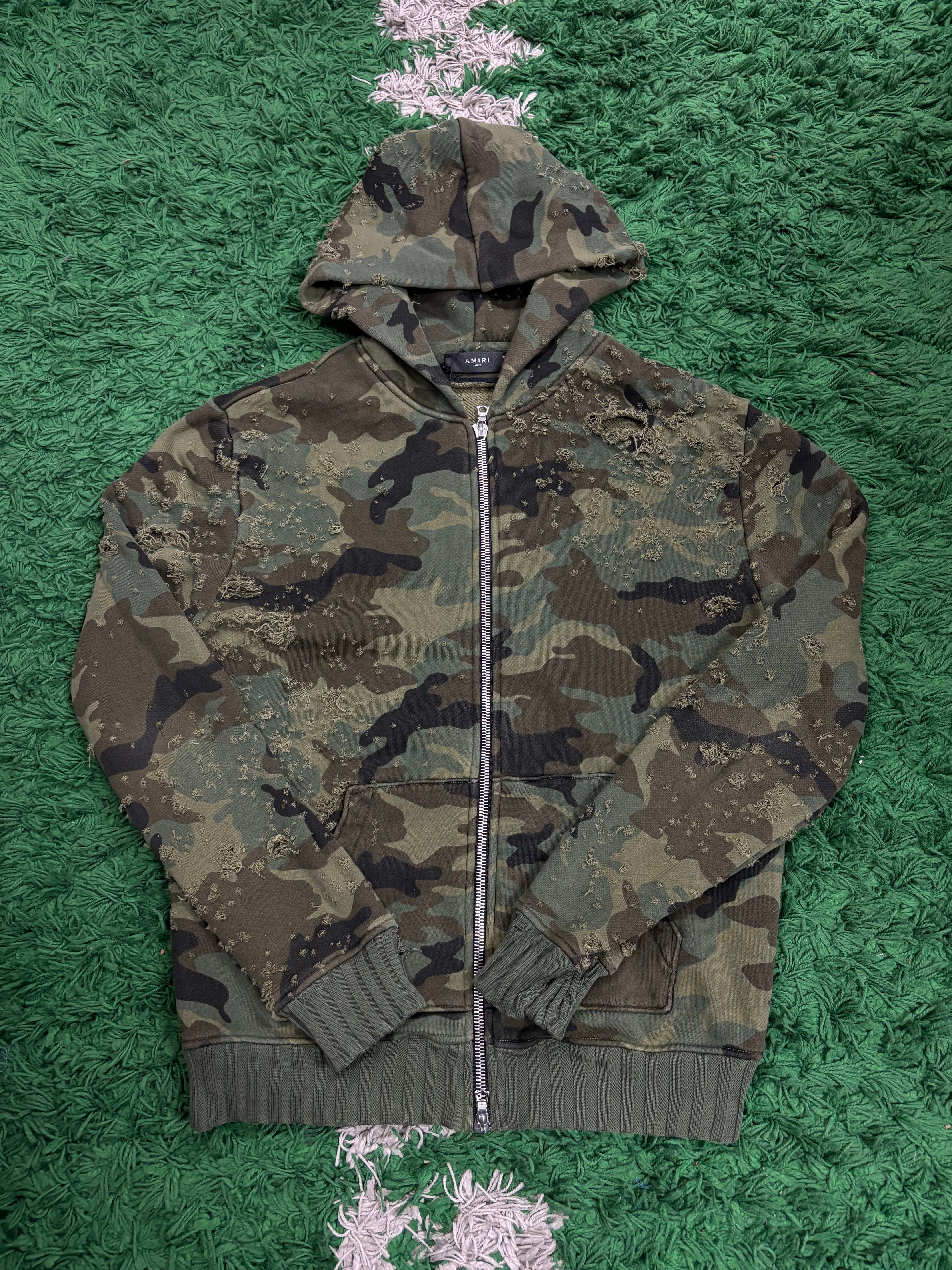 Amiri Camo Shotgun Zip Up Used Large