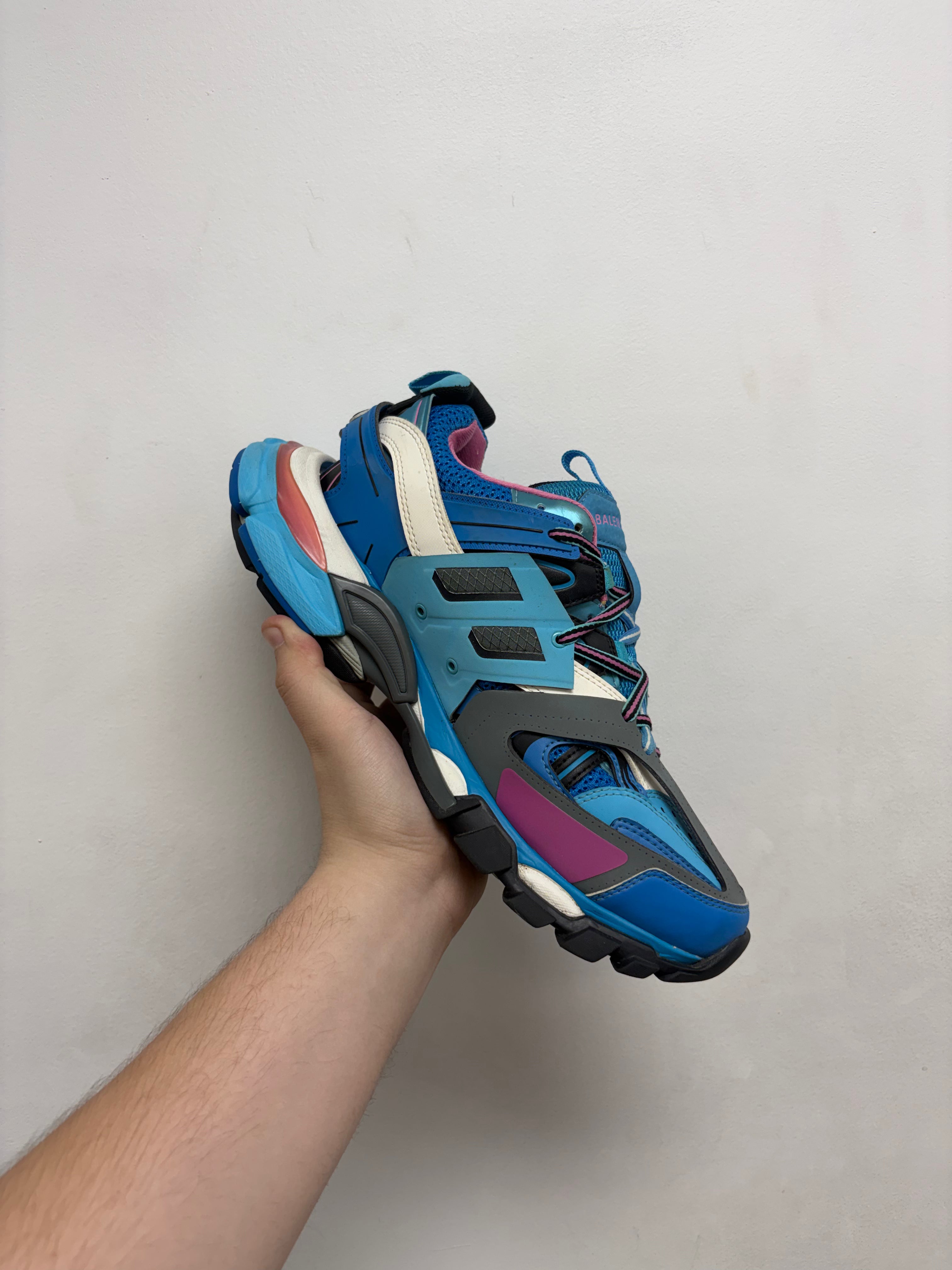 Balenciaga Blue Pink Track Sneakers