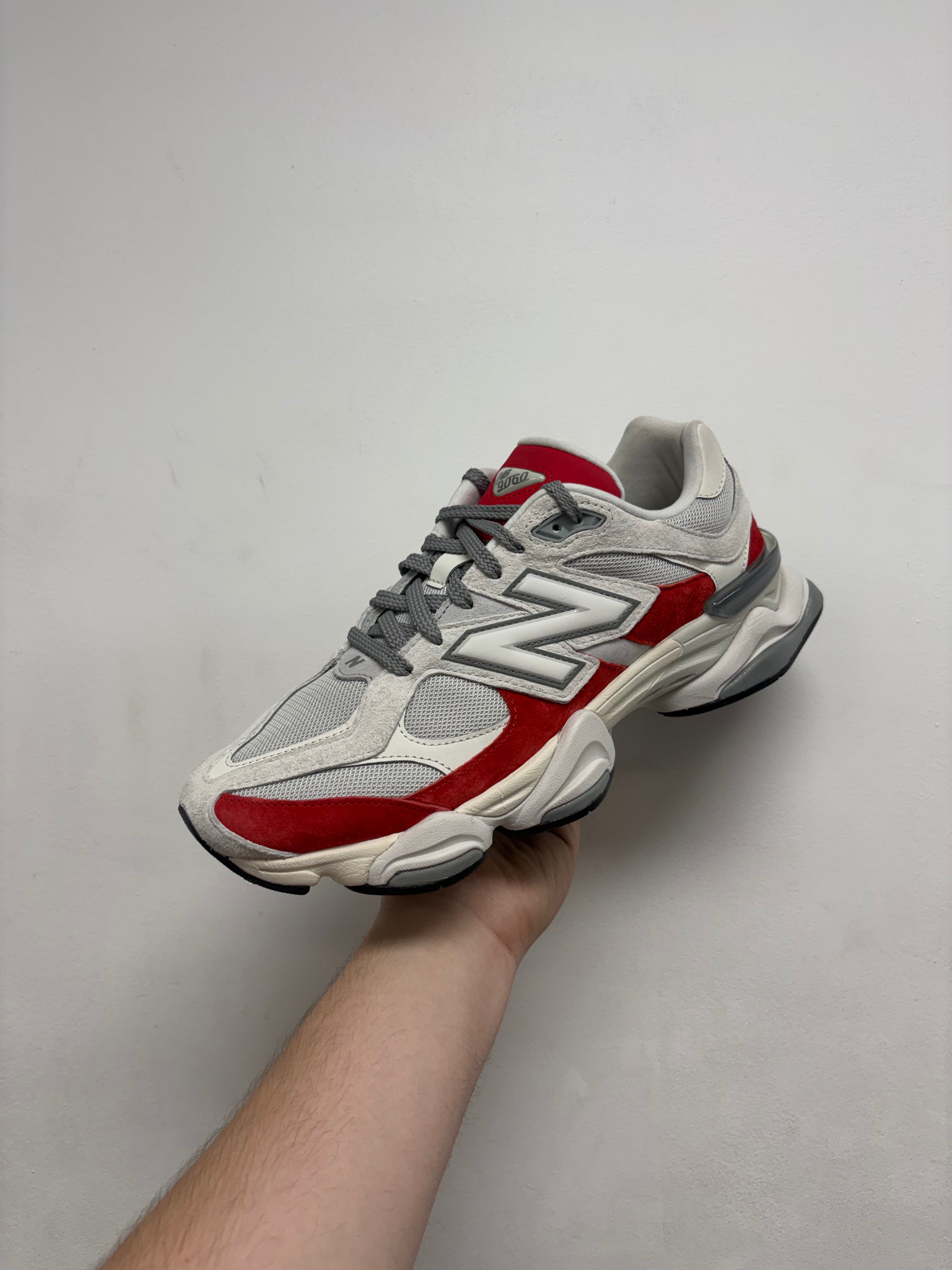 New Balance Grey Red 9060 Sneakers
