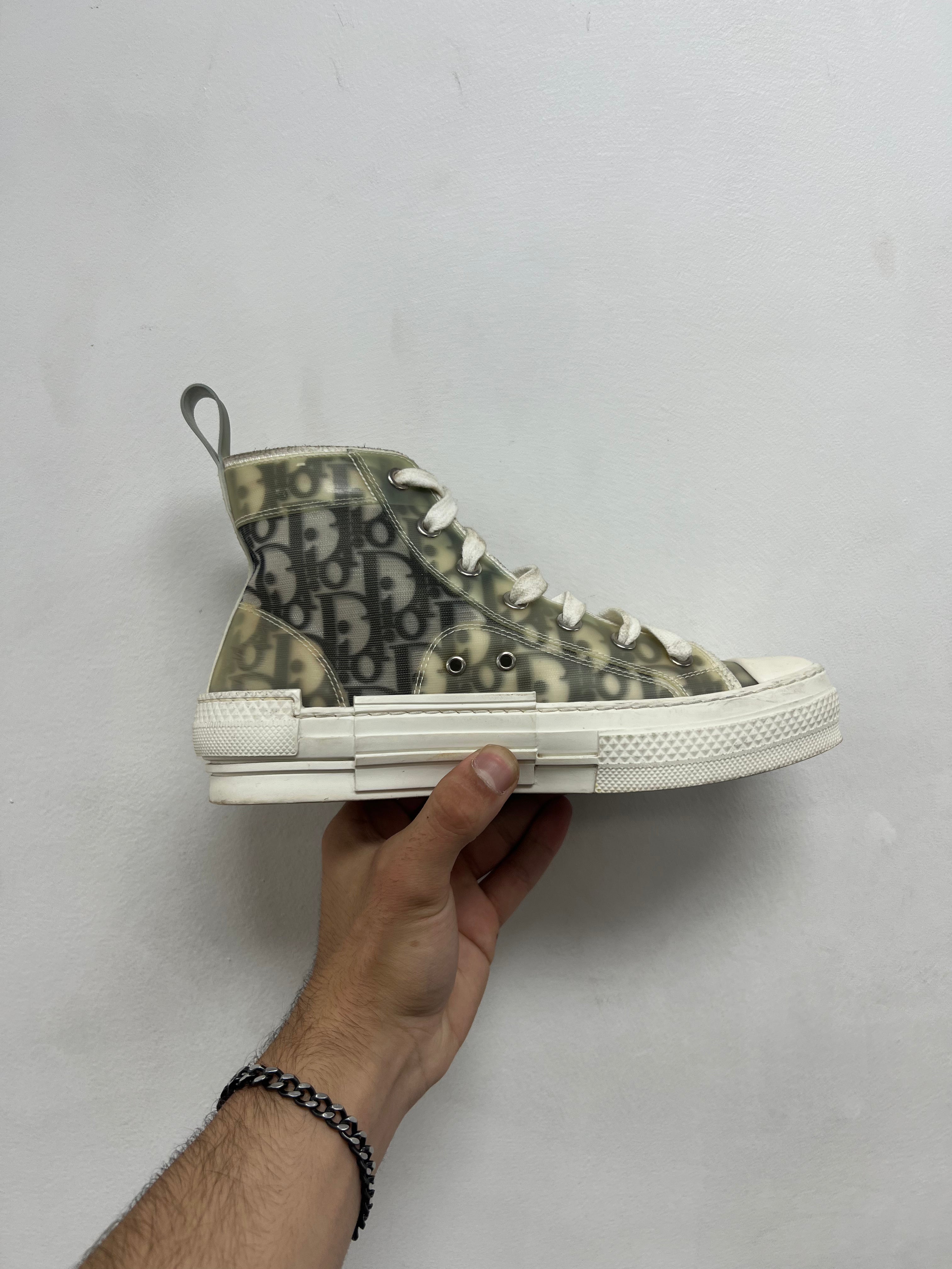 Dior White Oblique Monogram B23 Sneakers