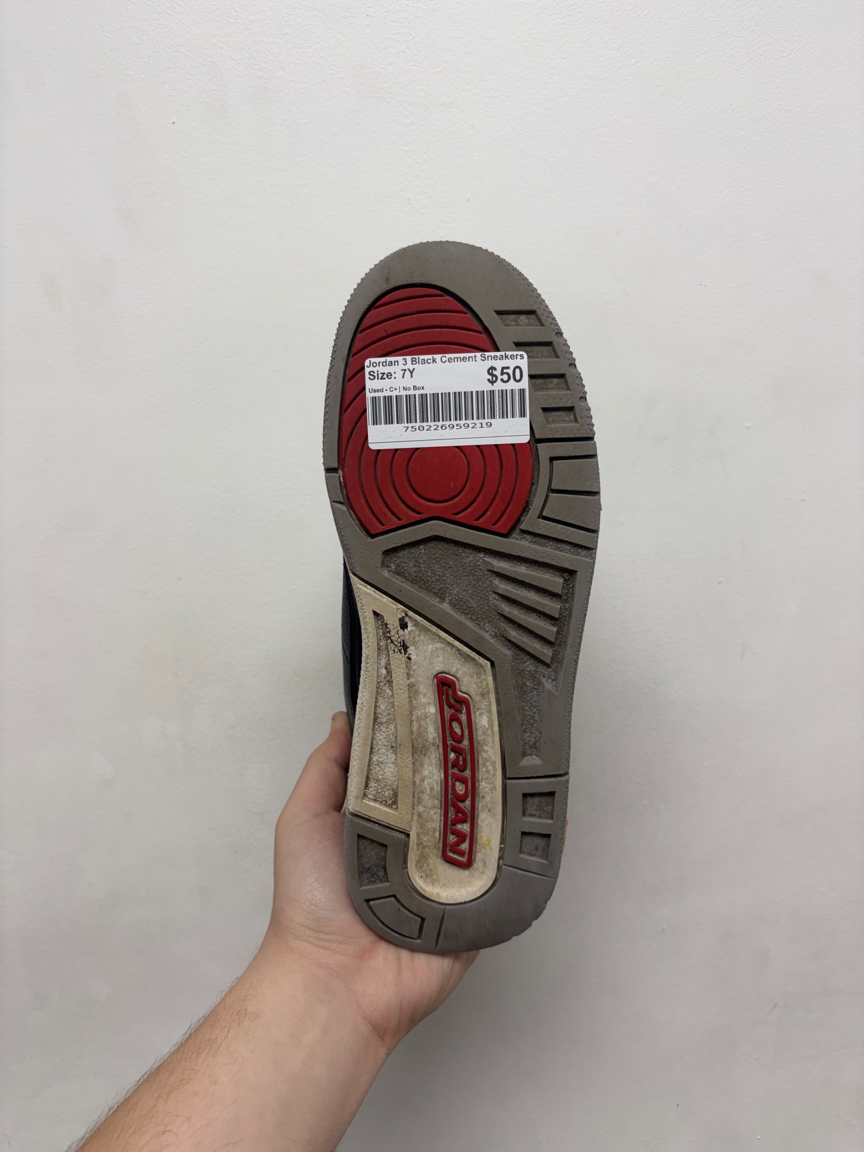 Jordan 3 Black Cement Sneakers