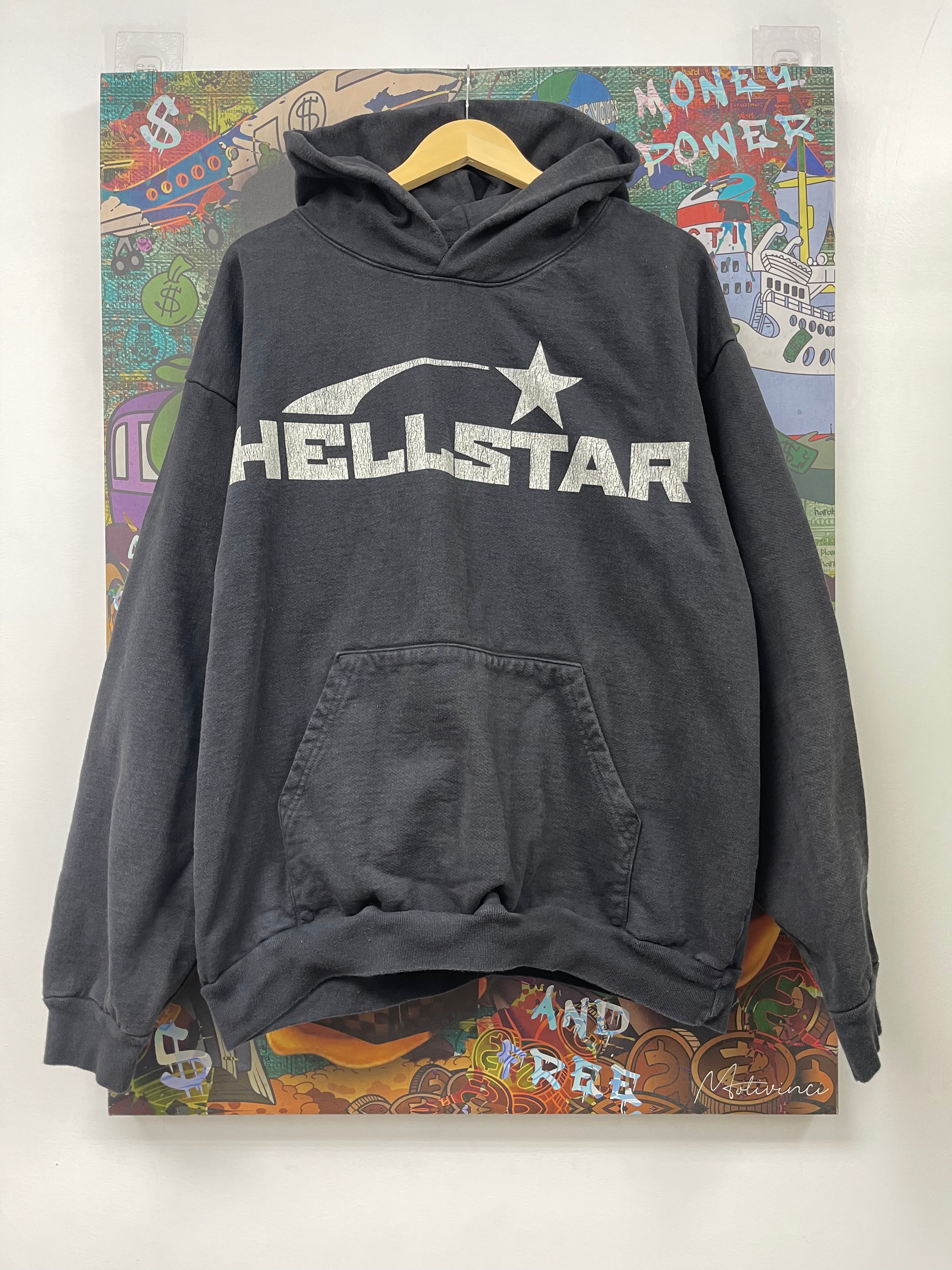 Hellstar Black Classic Logo Hoodie