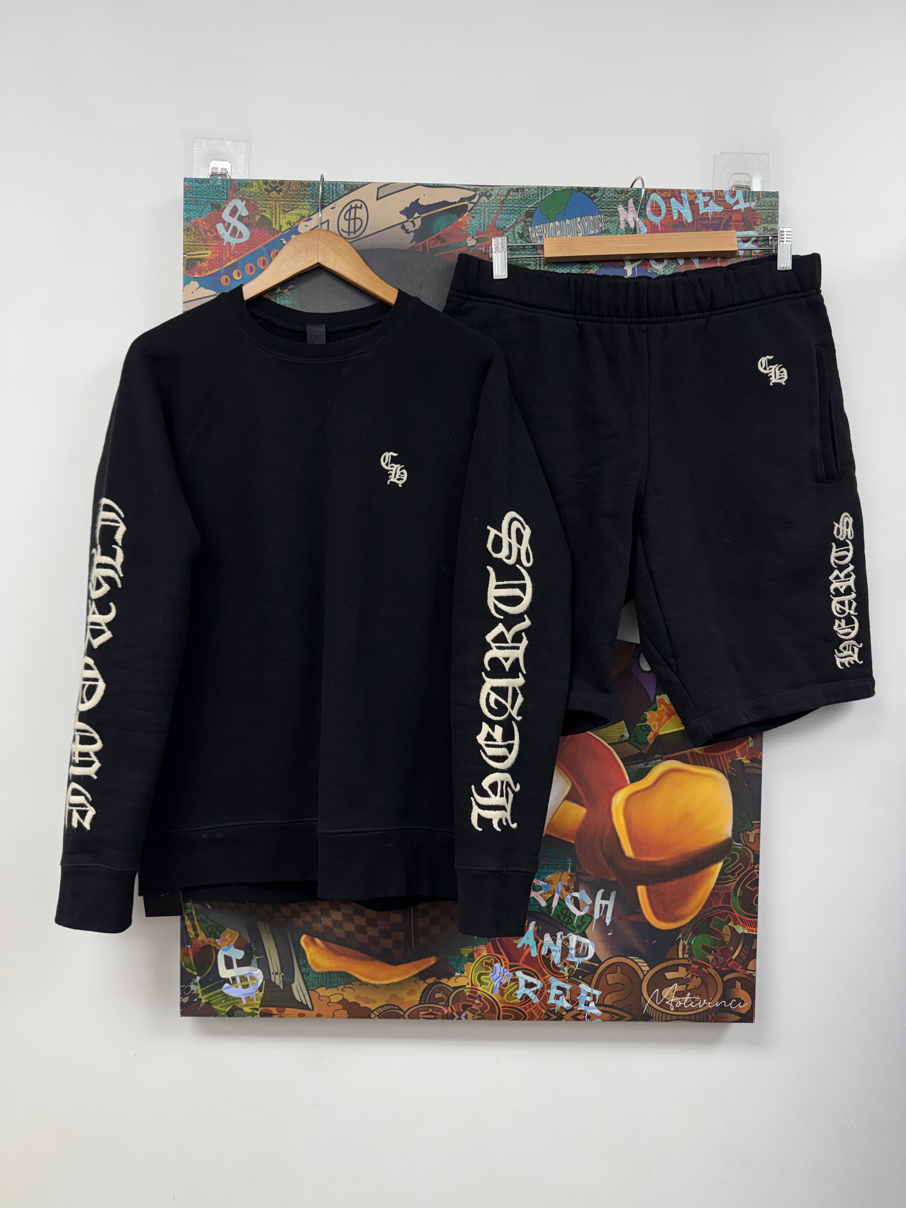 Chrome Hearts Black Embroidered Set