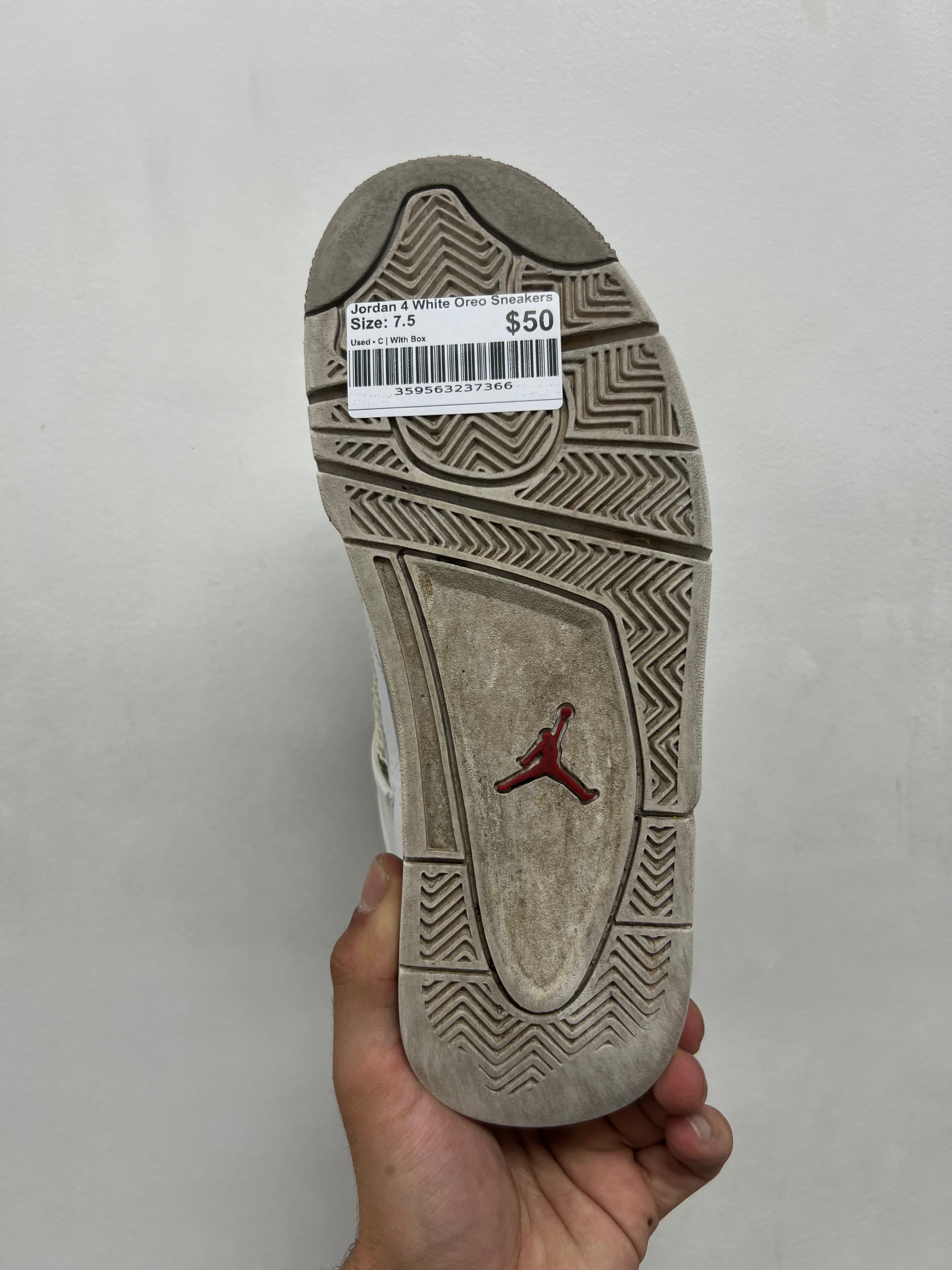 Jordan 4 White Oreo Sneakers