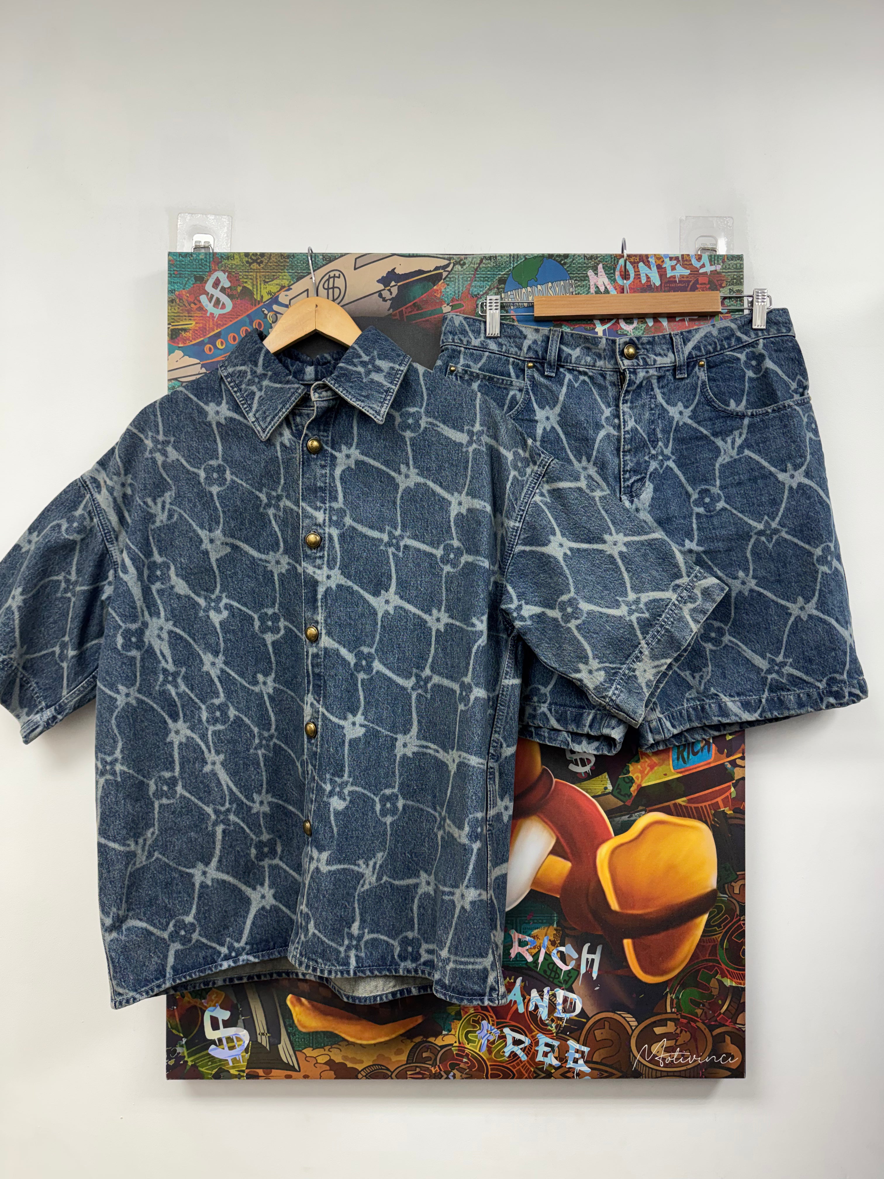 Louis Vuitton Denim Monogram Set