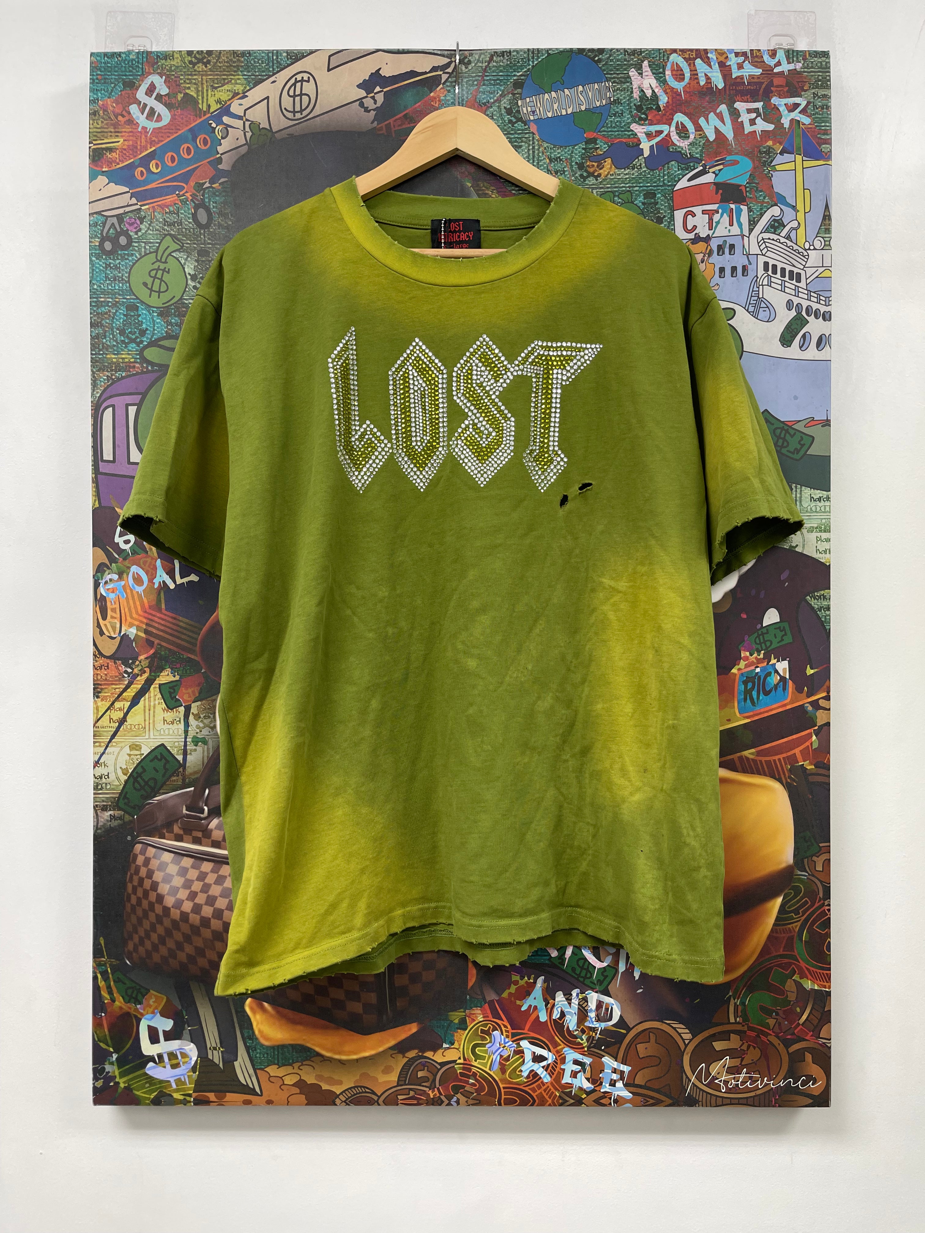 Lost Intricacy Green Rhinestone Tee