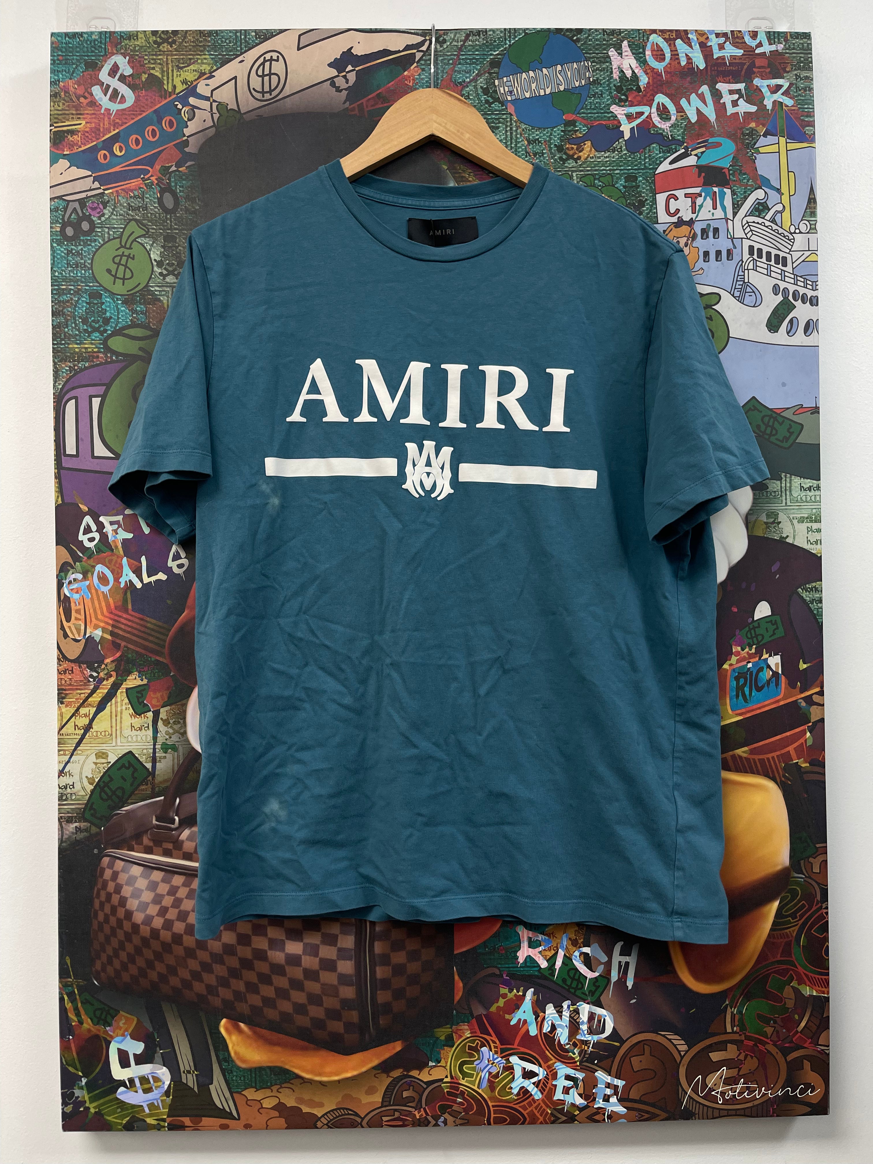 Amiri Powder Blue MA Core Logo Tee