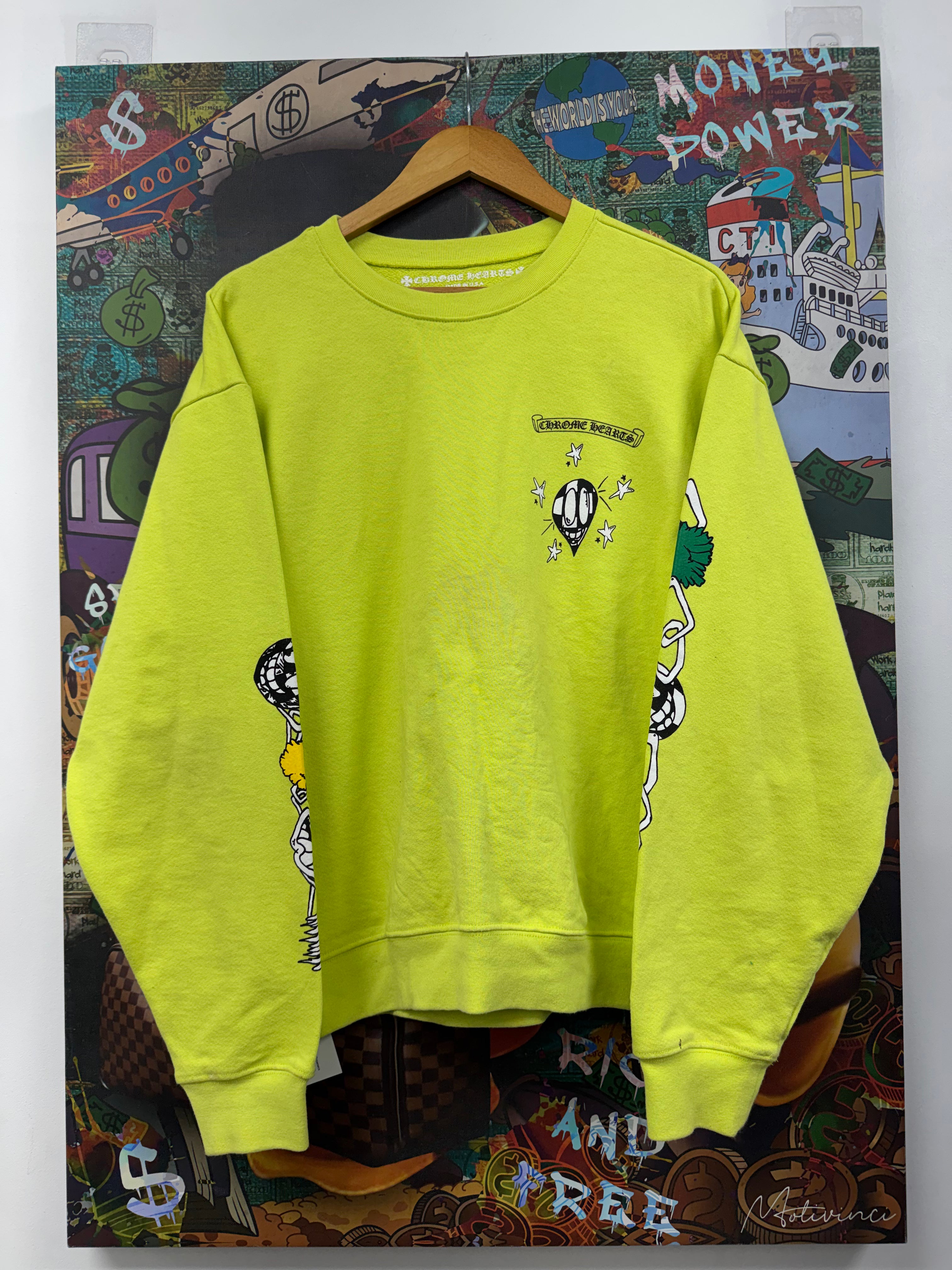 Chrome Hearts Matty Boy Lime Link Crewneck