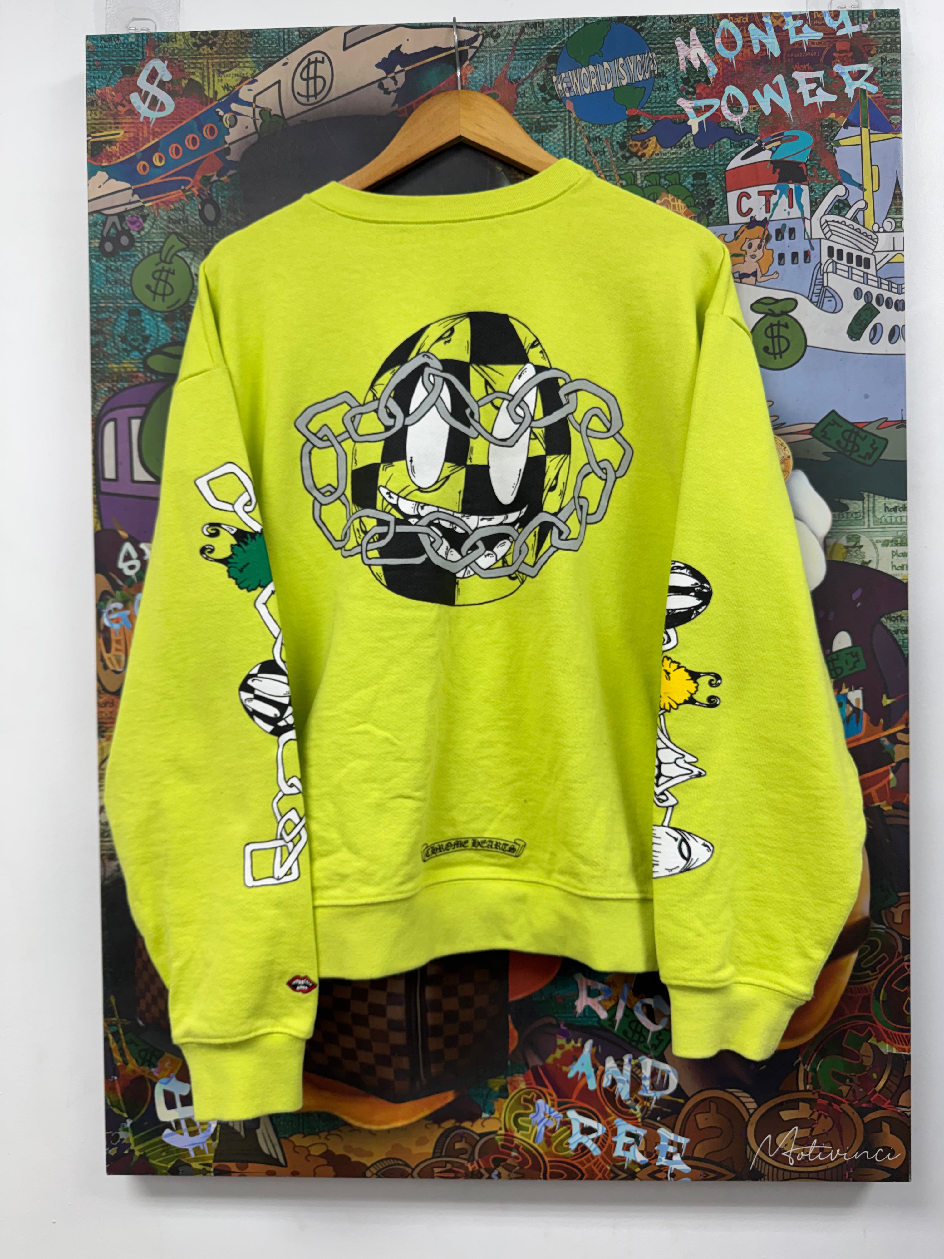 Chrome Hearts Matty Boy Lime Link Crewneck