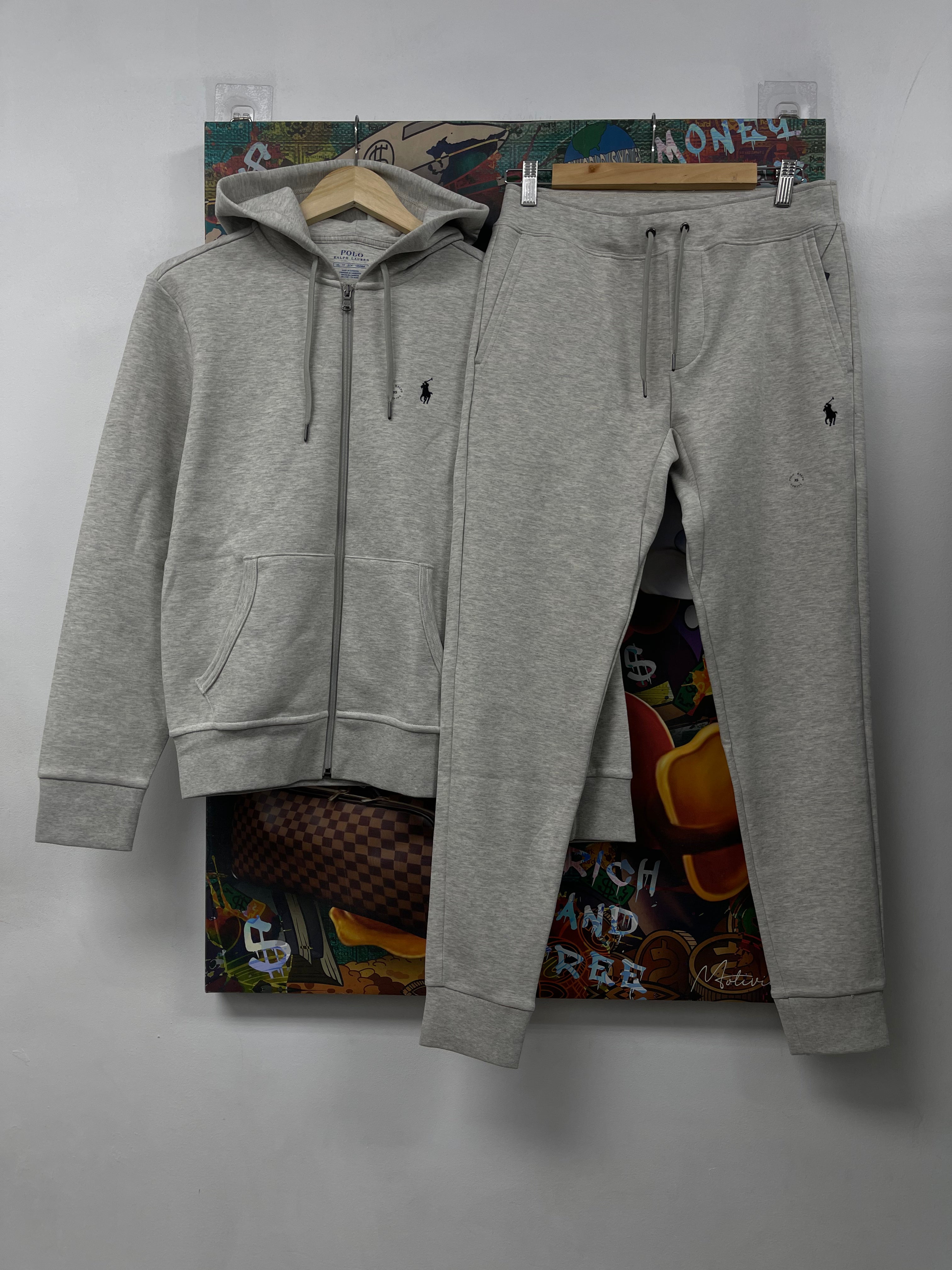 Polo Grey Navy Tech Sweatsuit