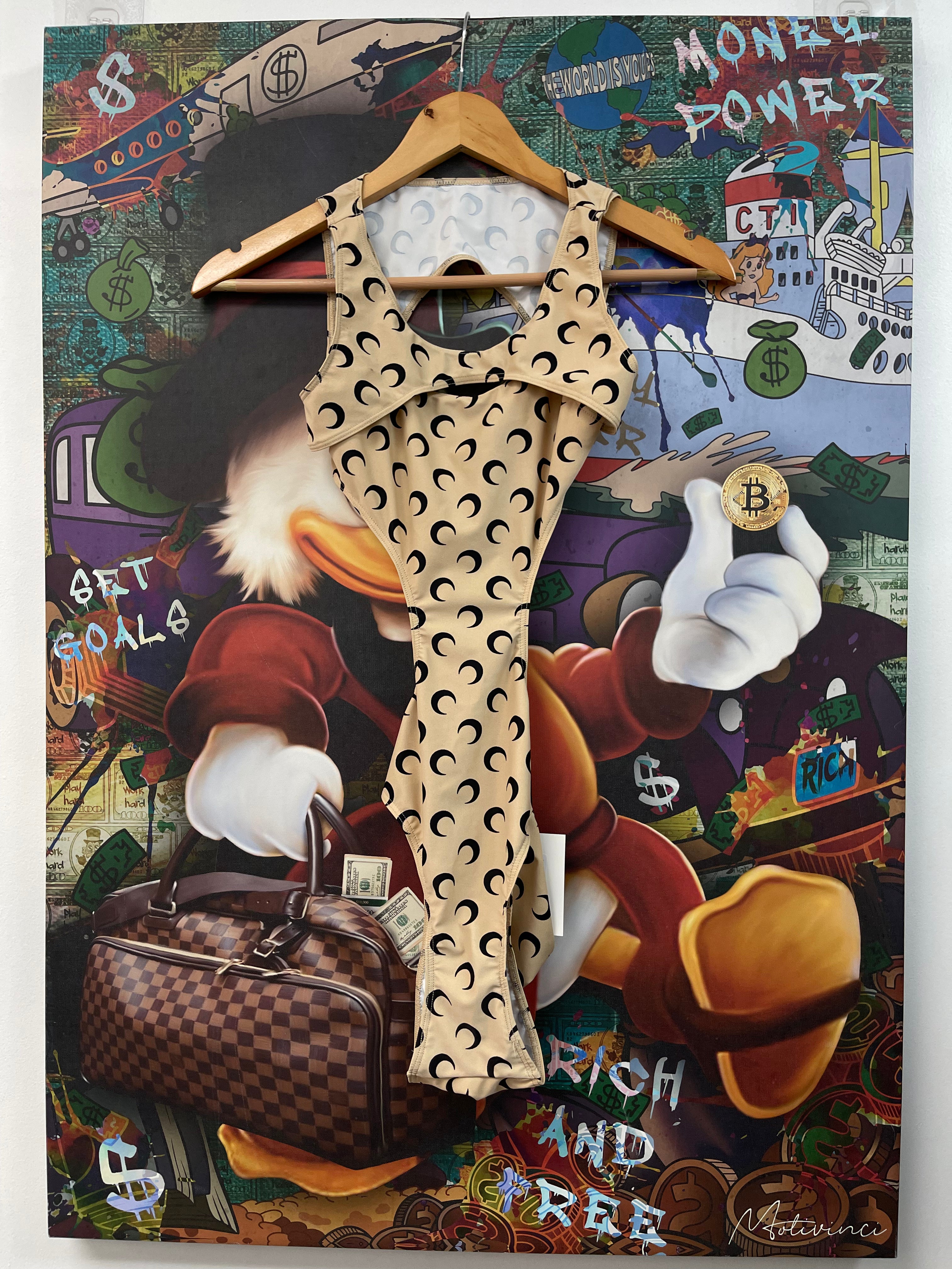 Marine Serre Tan Black Monogram Swimsuits