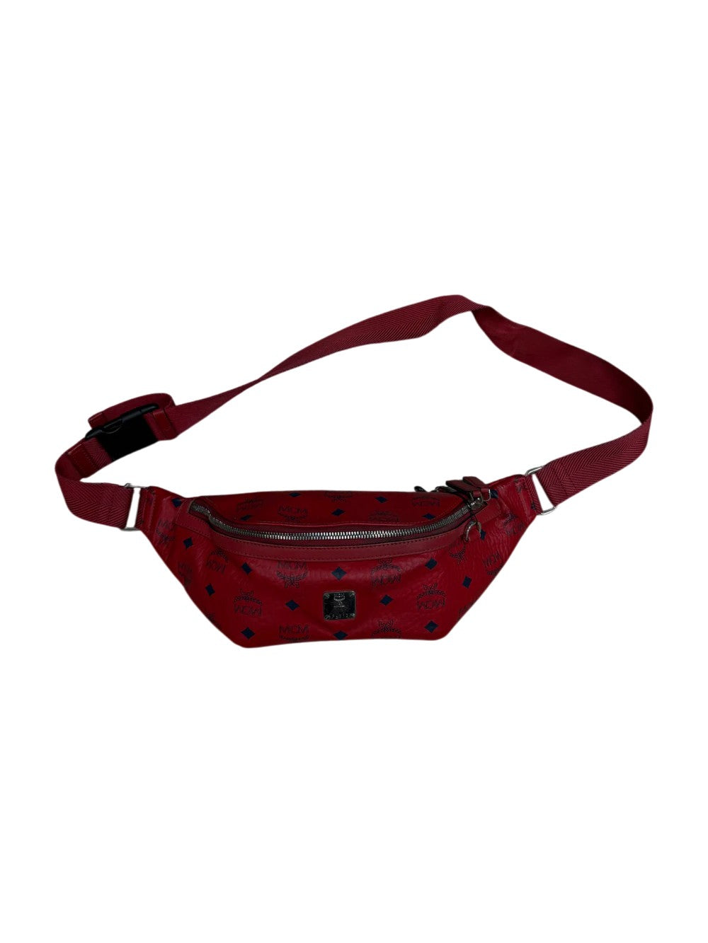 MCM Monogram Fanny Red Bag