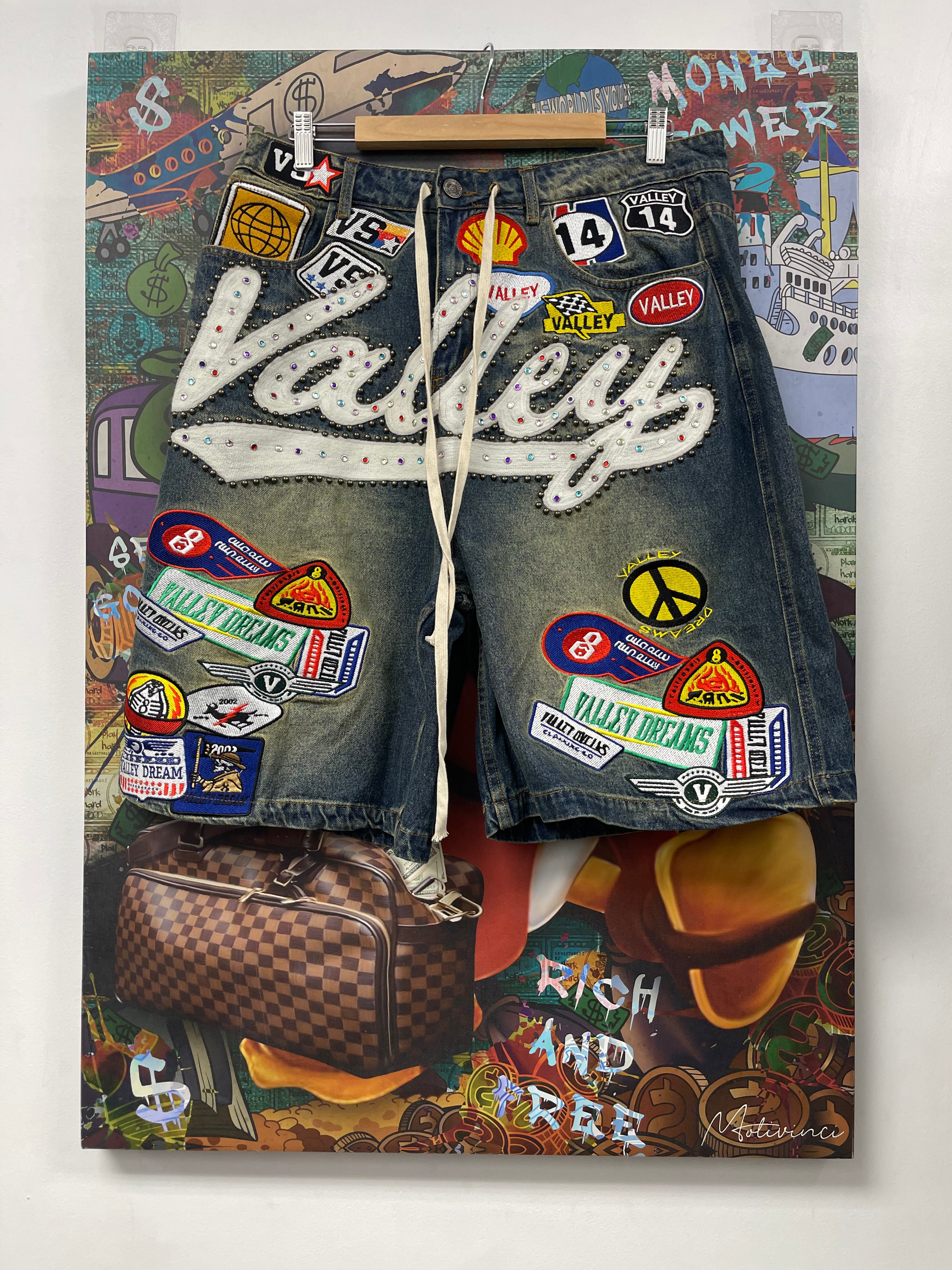 Vale Black 1980's Carpenter Jean Shorts