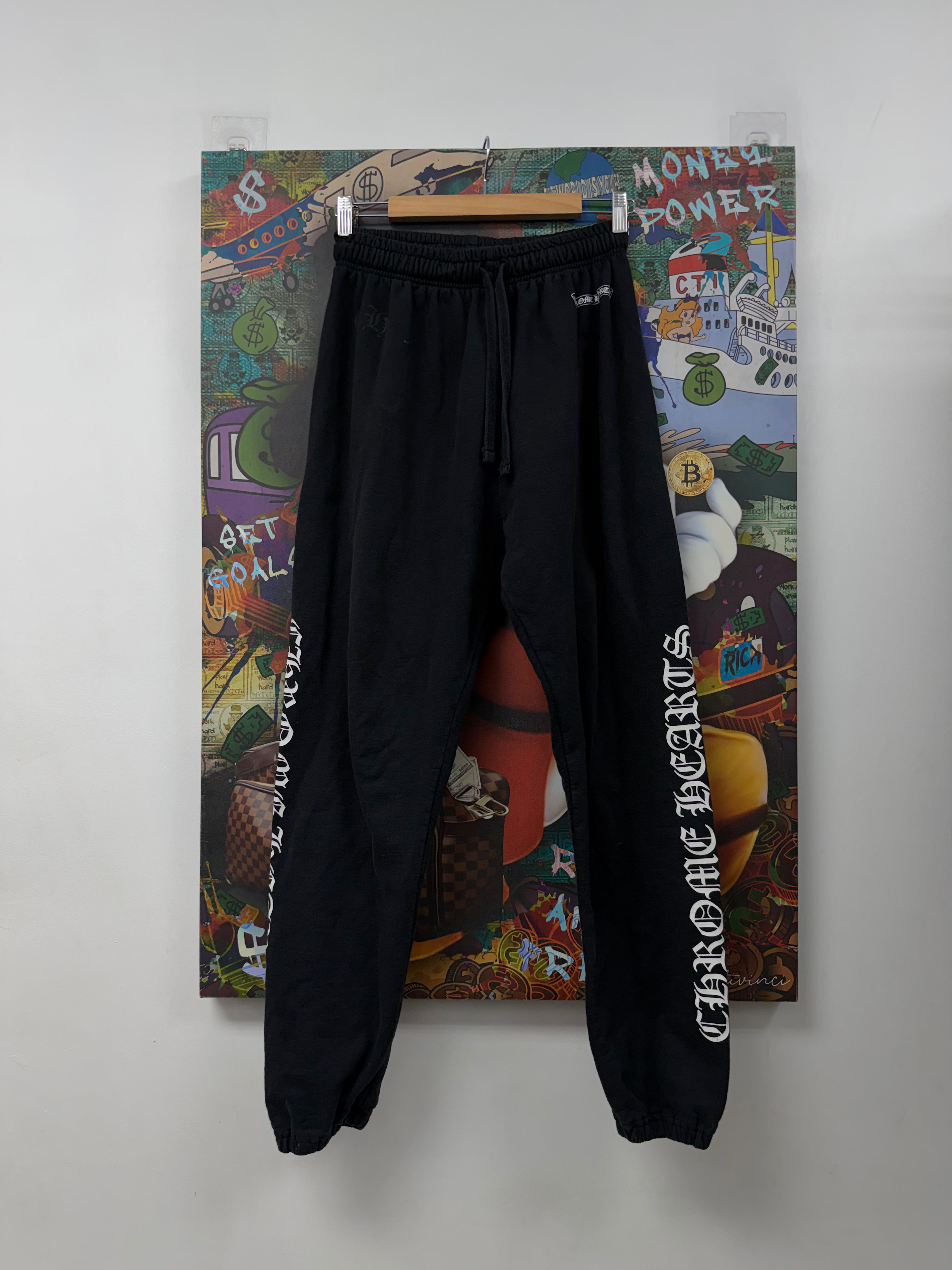 Chrome Hearts Black Scroll (No Pockets)(Repaired) Sweats