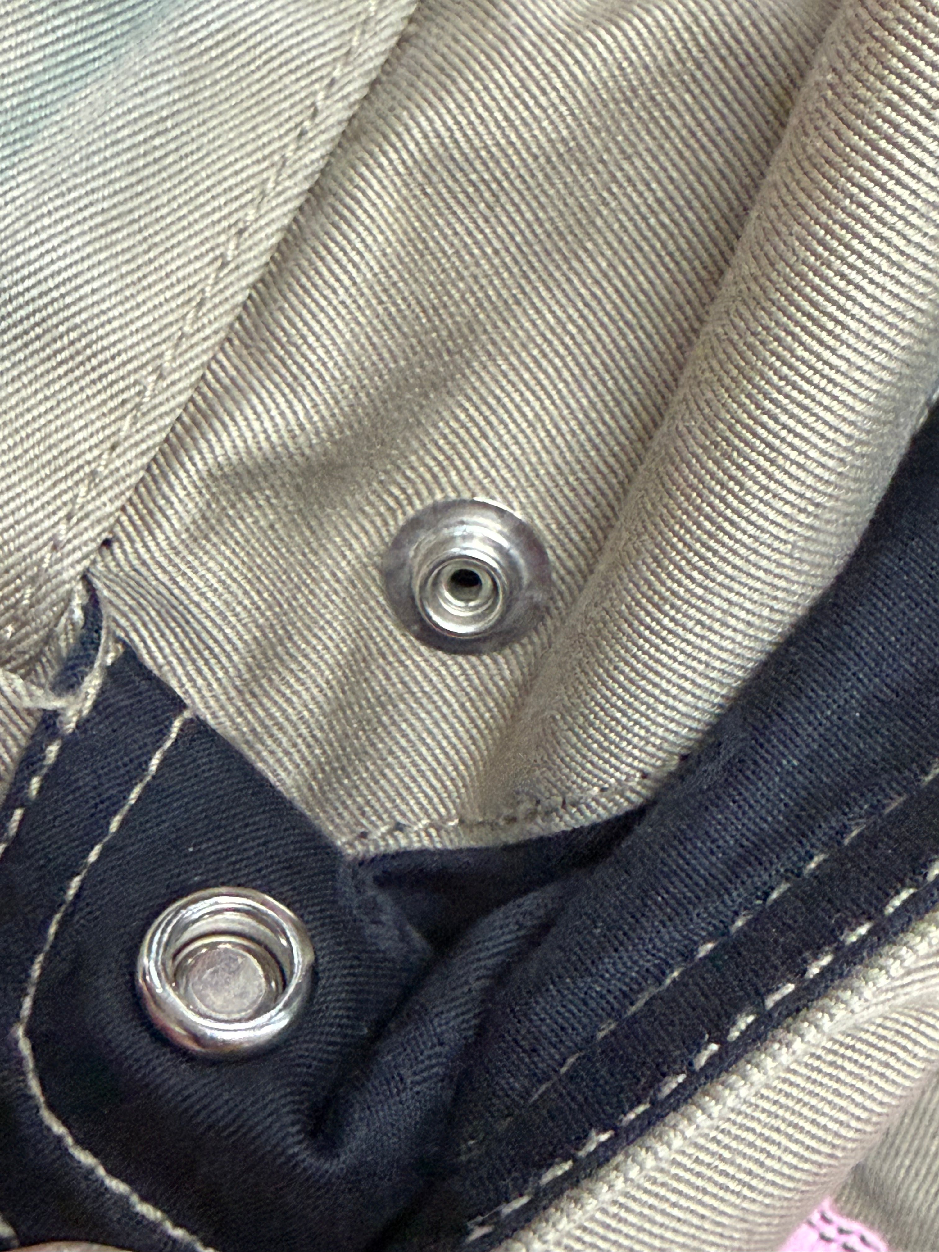 Chrome Hearts Tan Pink & Checkered Cross Patch Carpenter Pants