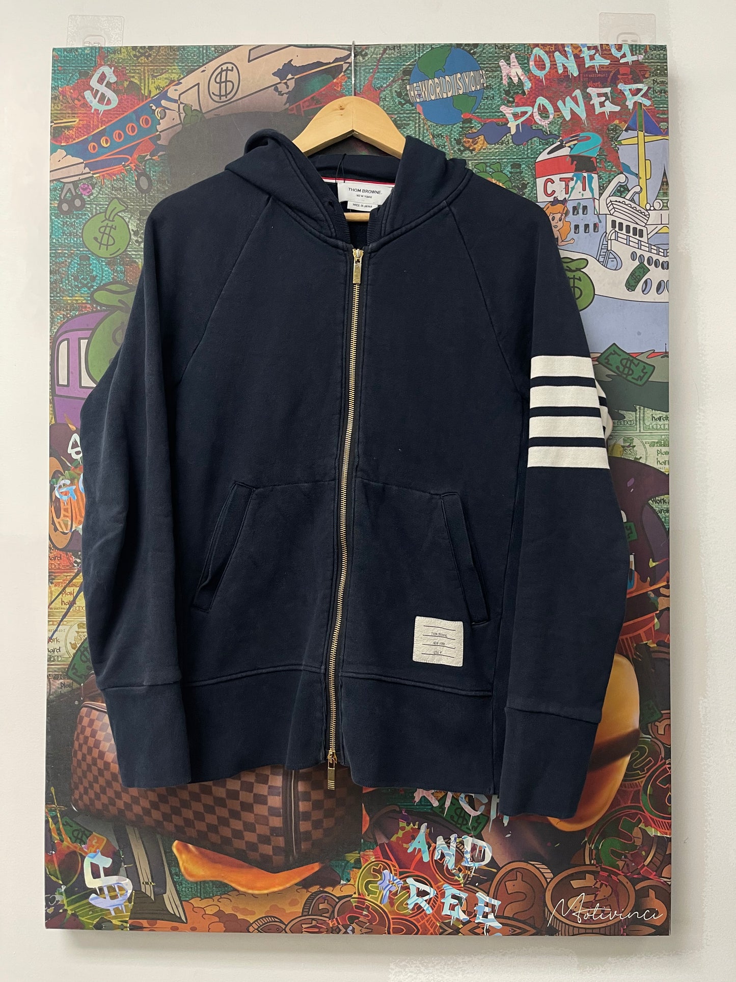 Thom Browne Navy Zip Up Used Size 4
