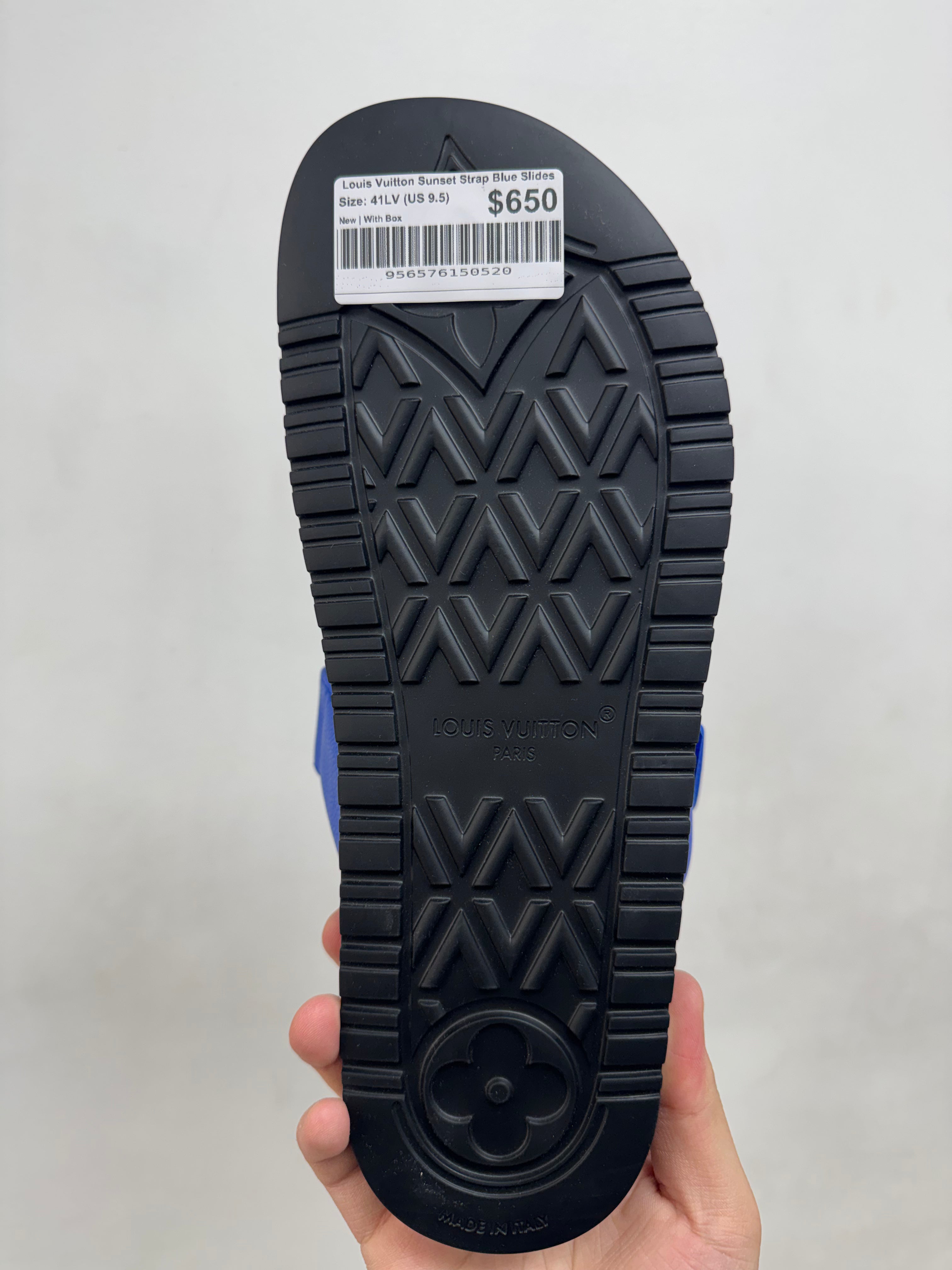 Louis Vuitton Sunset Strap Blue Slides