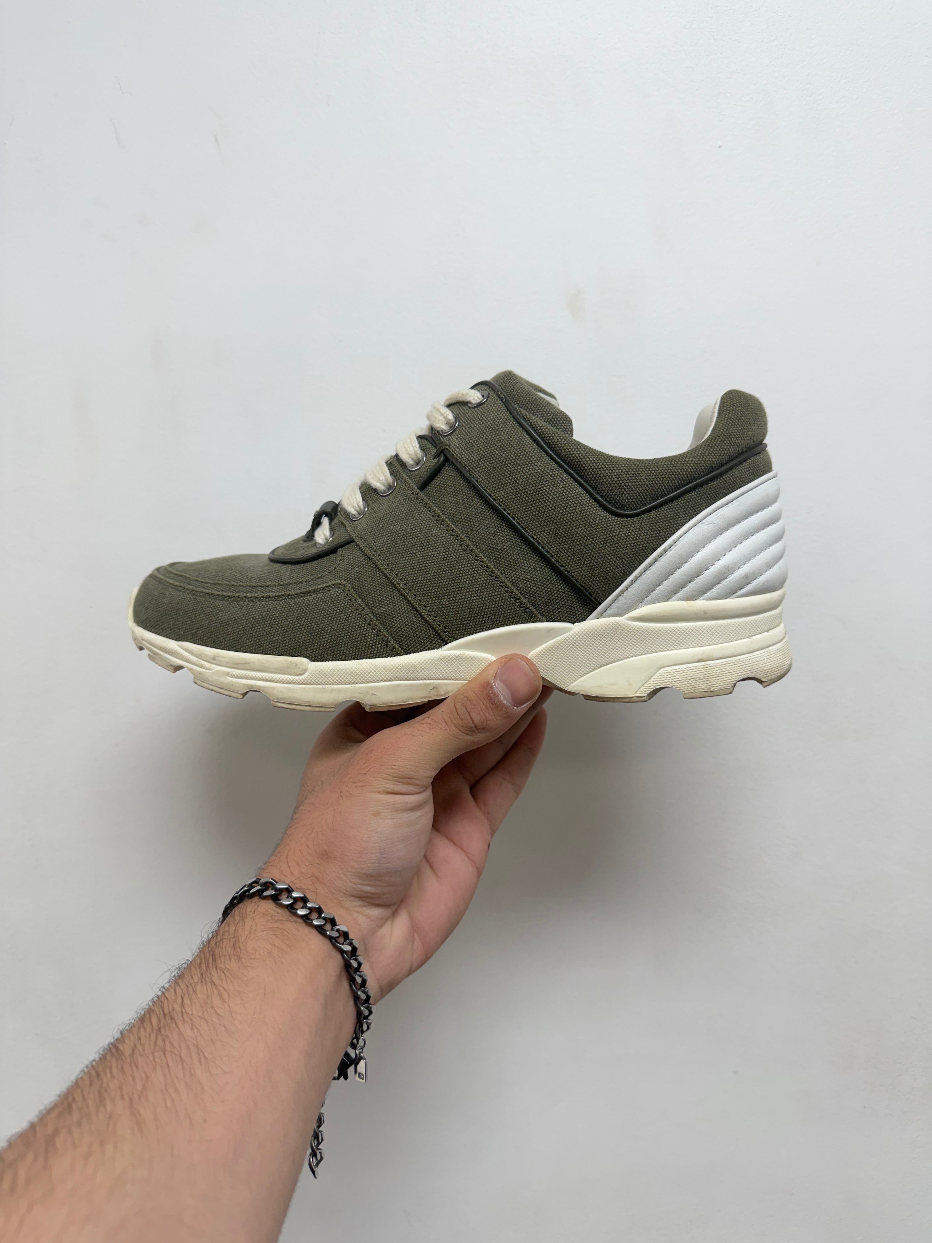 Chanel Olive Runner Sneakers