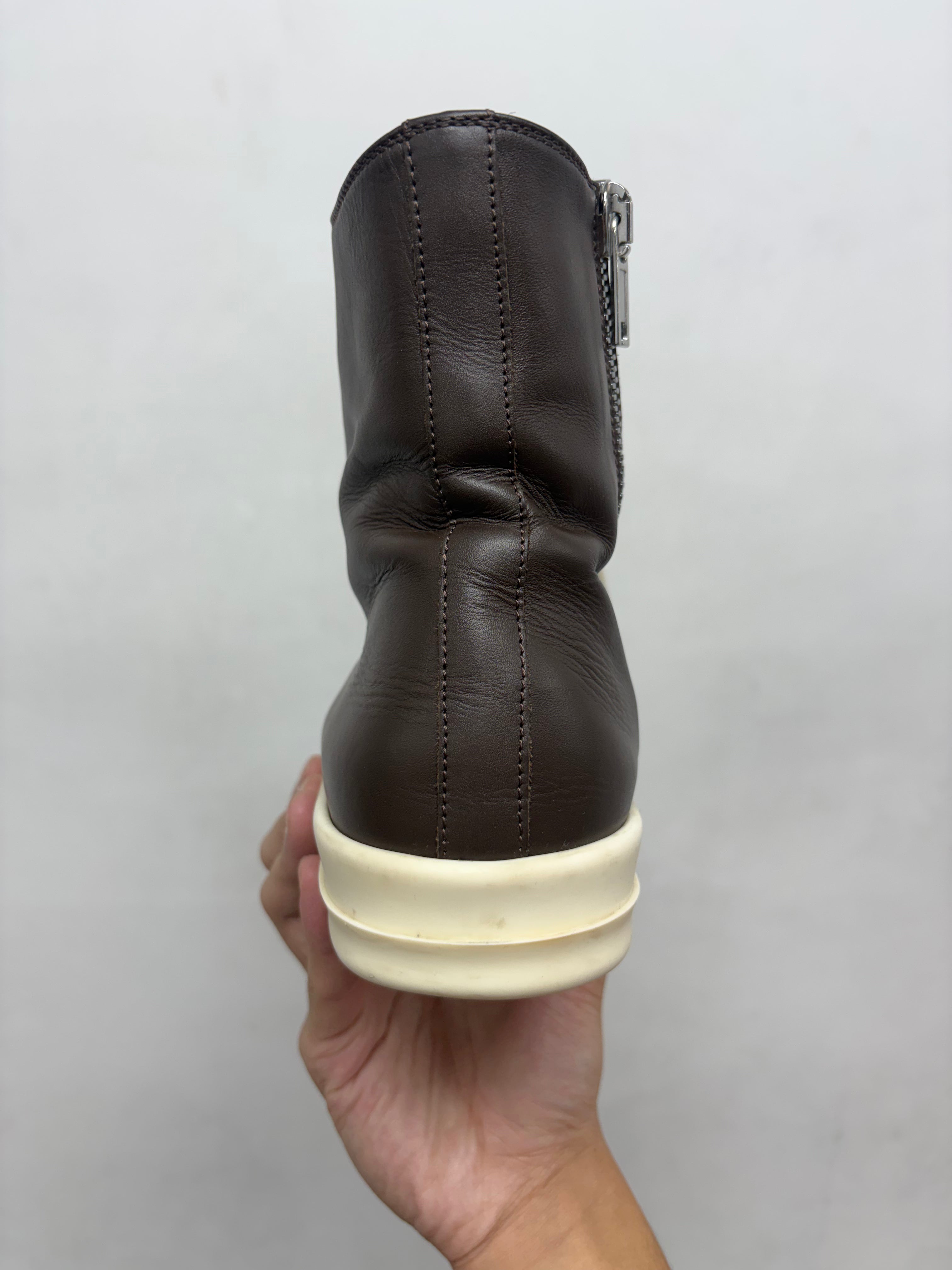 Rick Owens Brown Ramone Mainline Hi Sneakers