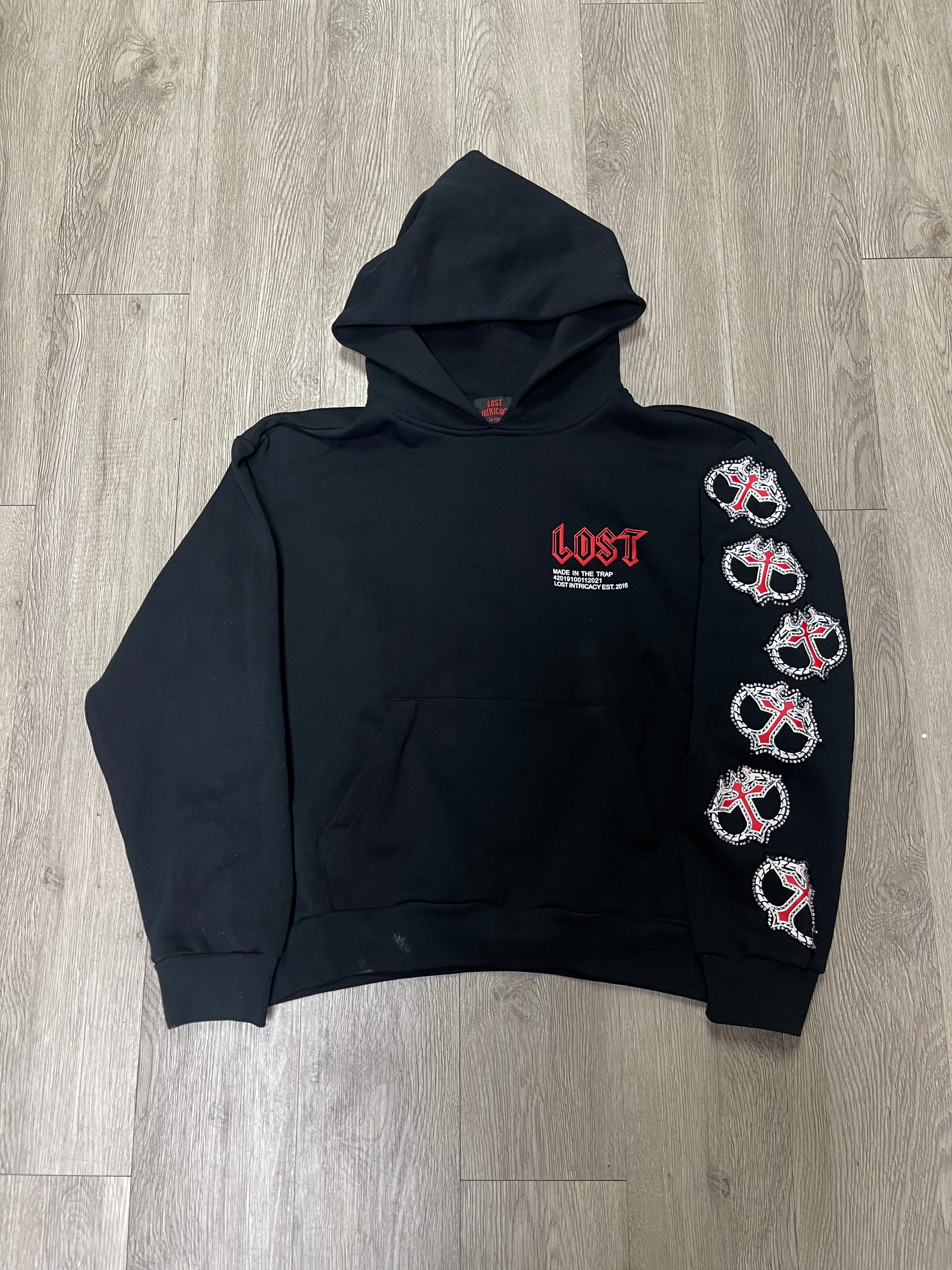 Lost Intricacy Black Red MITT Hoodie