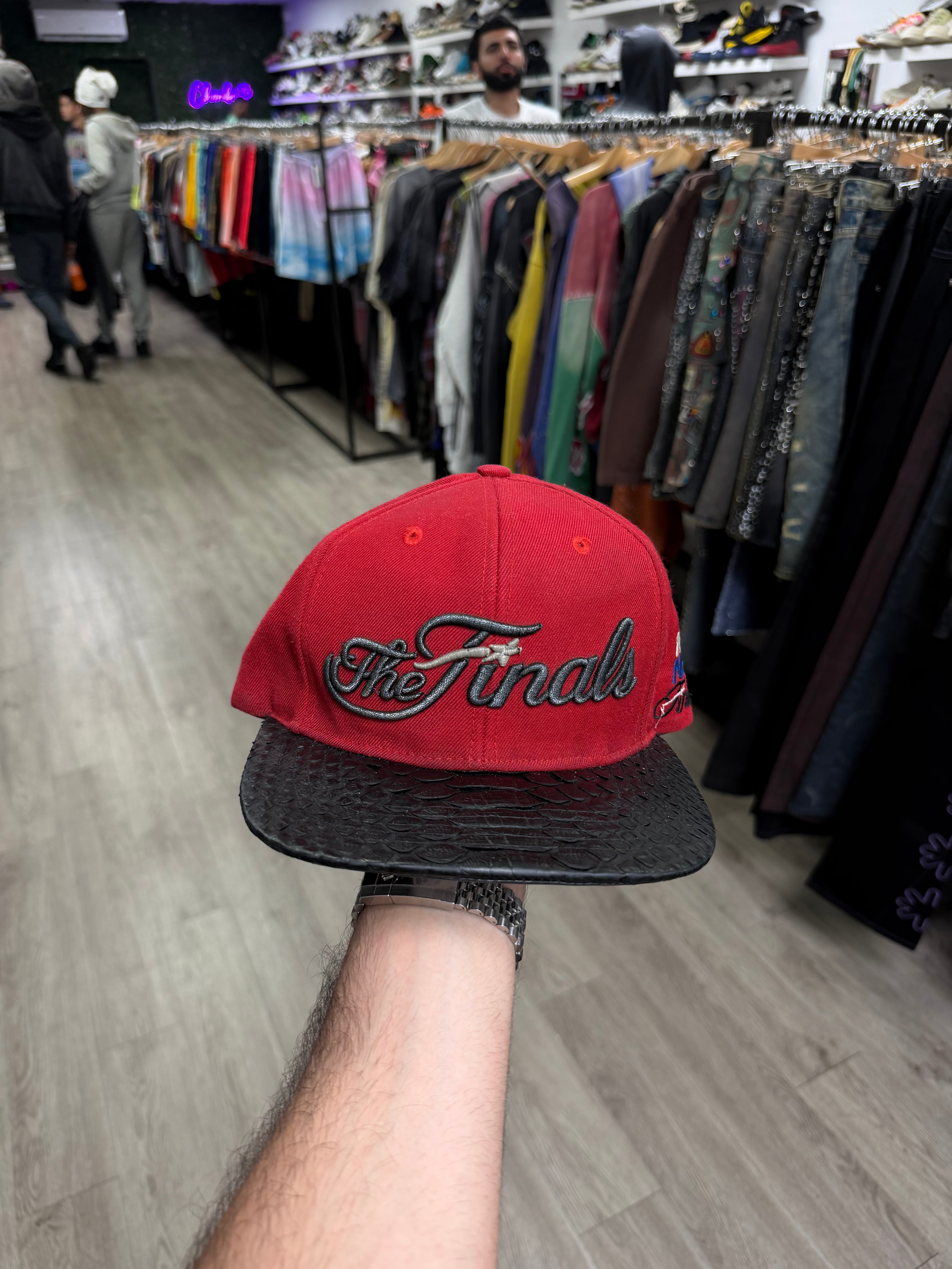 Just Don Red Black Finals Hat