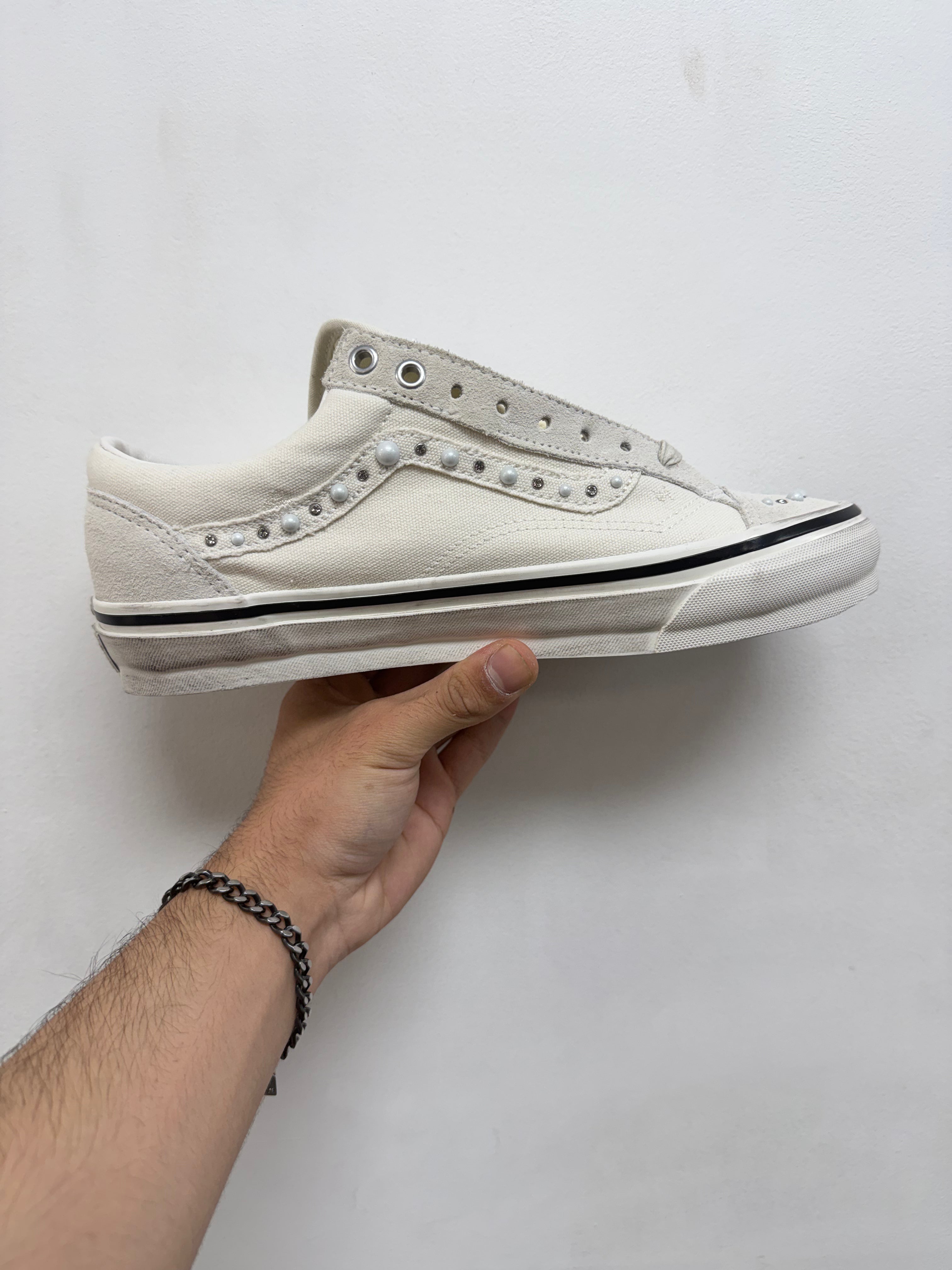 Vans White Pearlized Sneakers (Conditional)