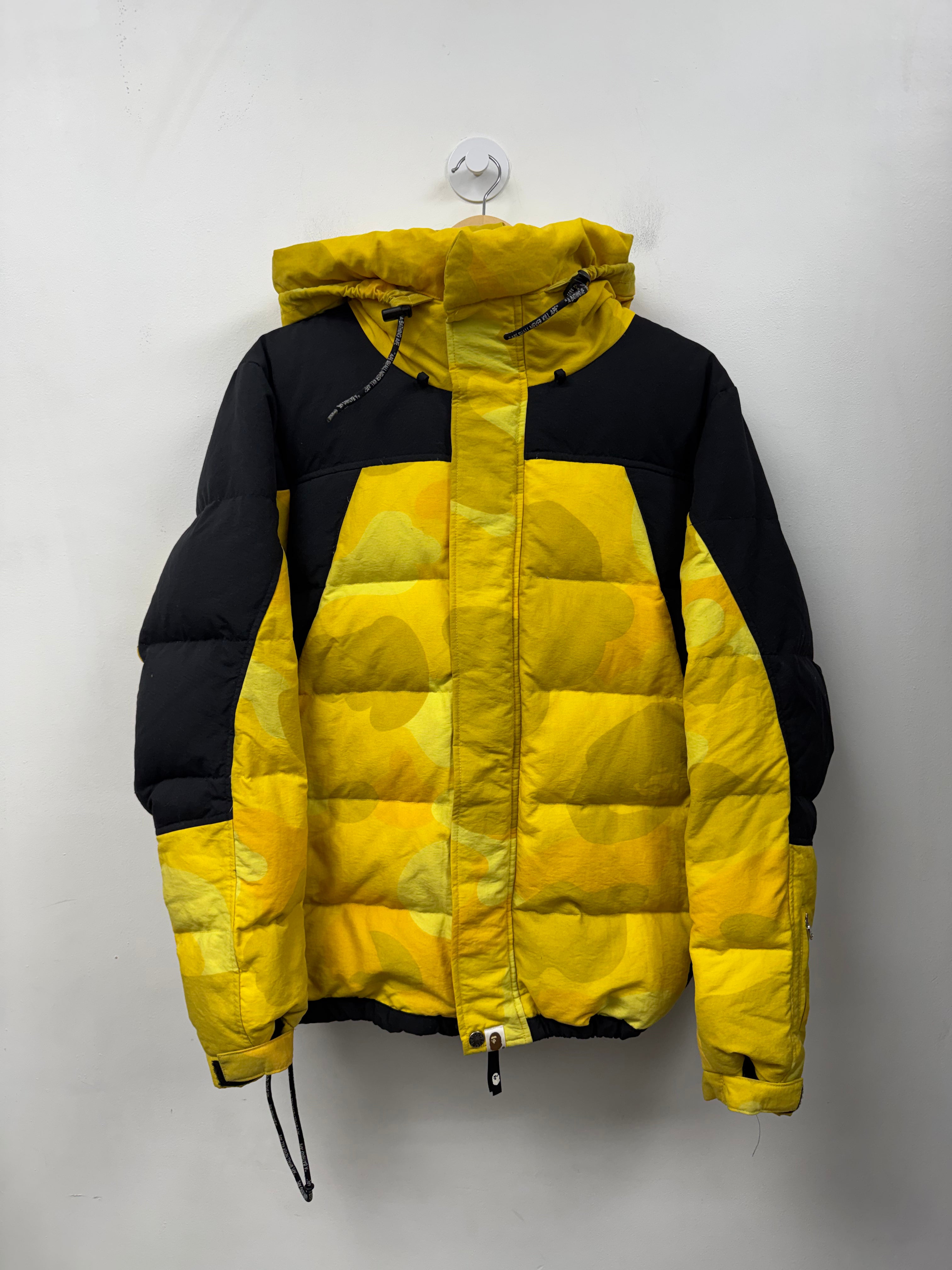 BAPE Black Yellow Camo Puffer Jacket