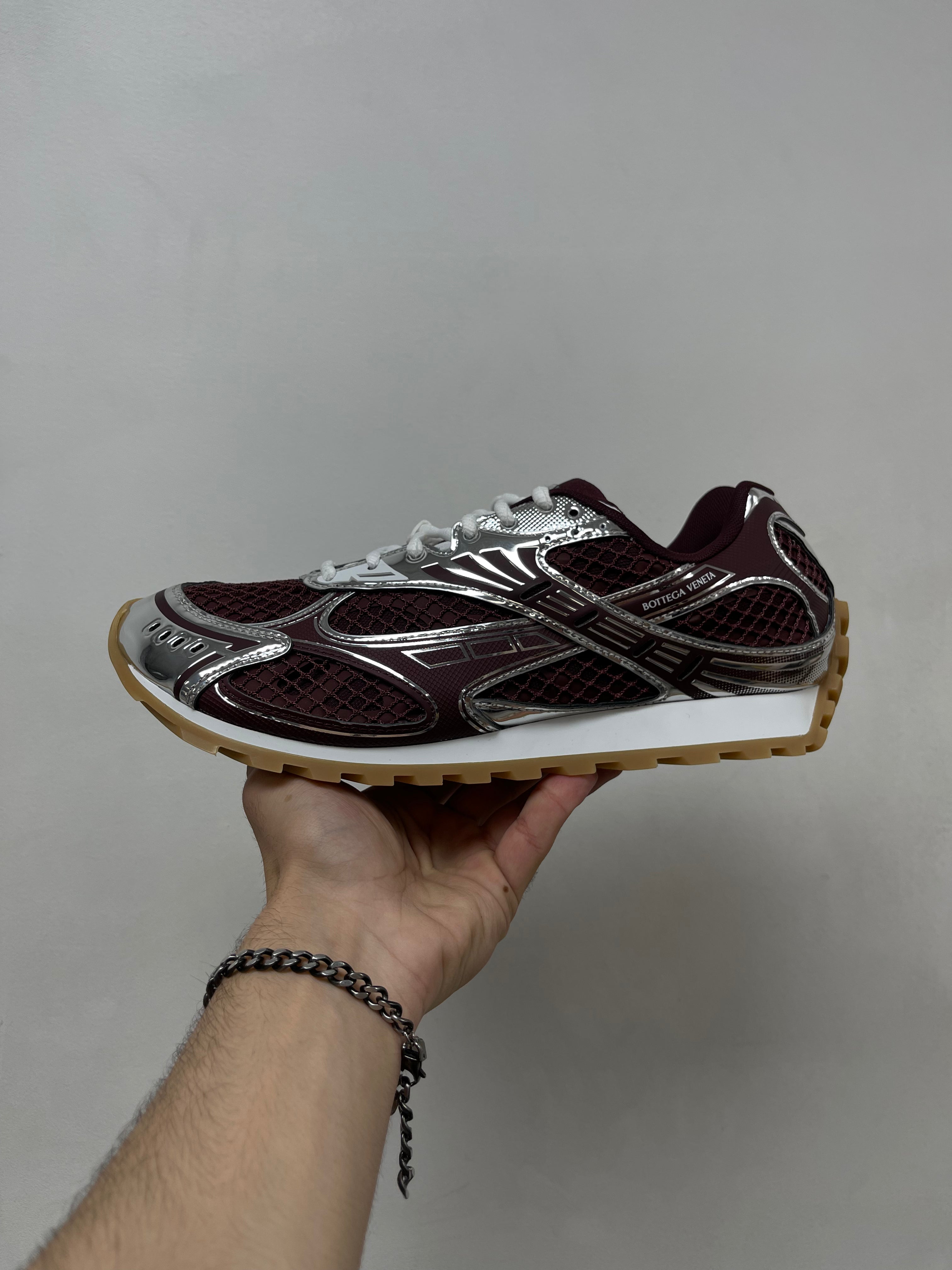 Bottega Veneta Burgundy Orbit Sneakers