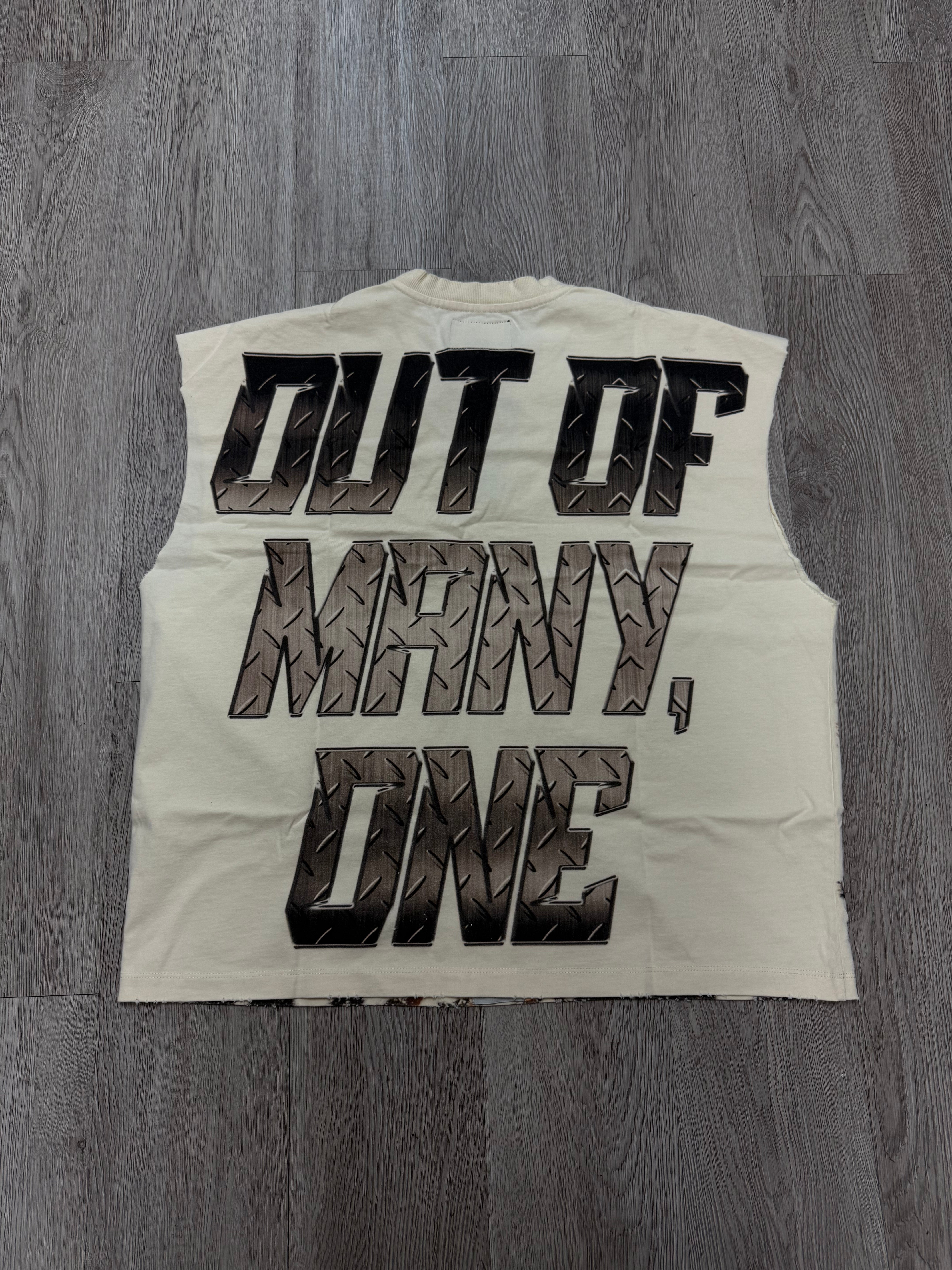 Godspeed "Steel Sharpens Steel" Bone Sleeveless Tee