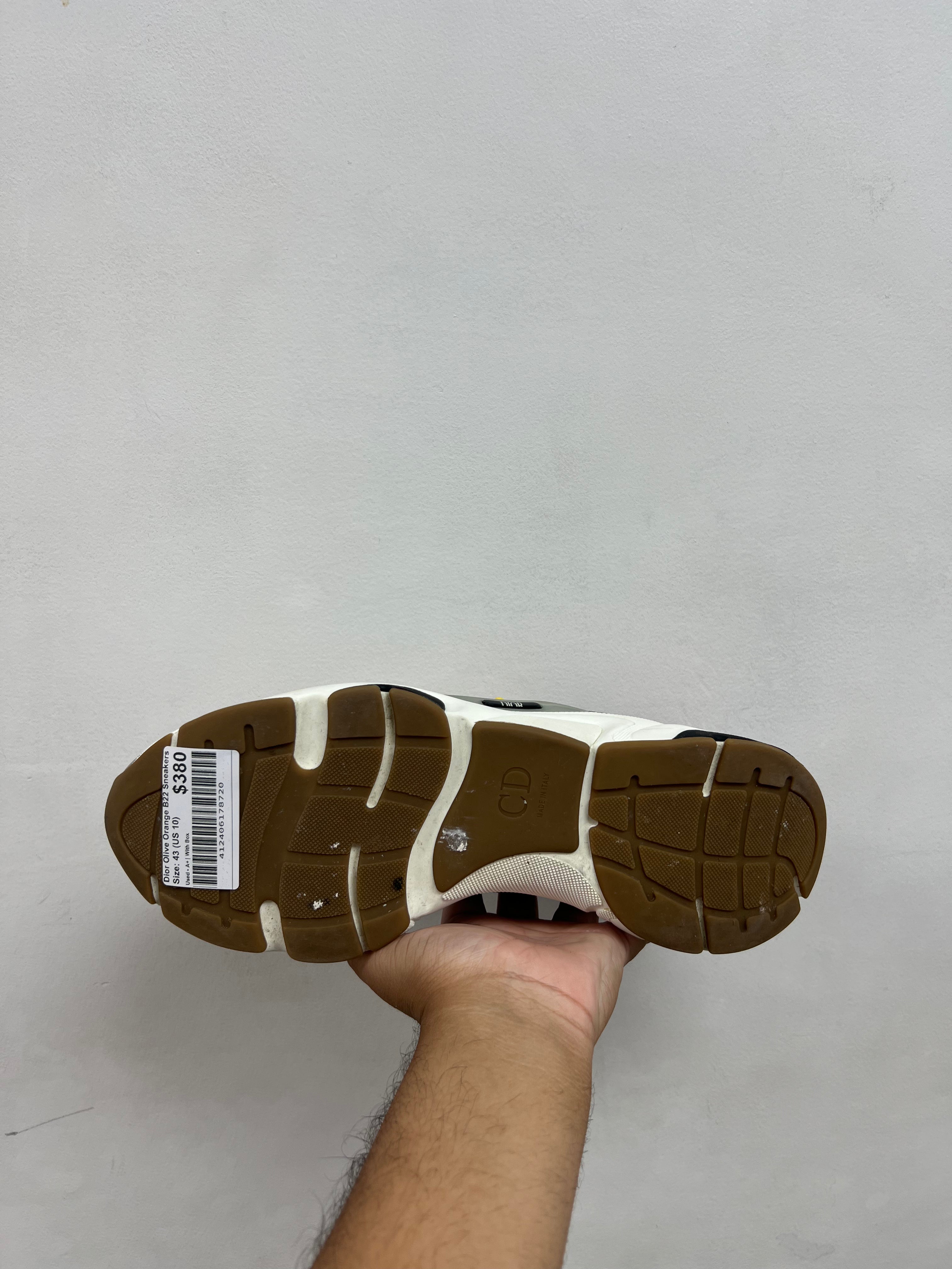 Dior Olive Orange B22 Sneakers