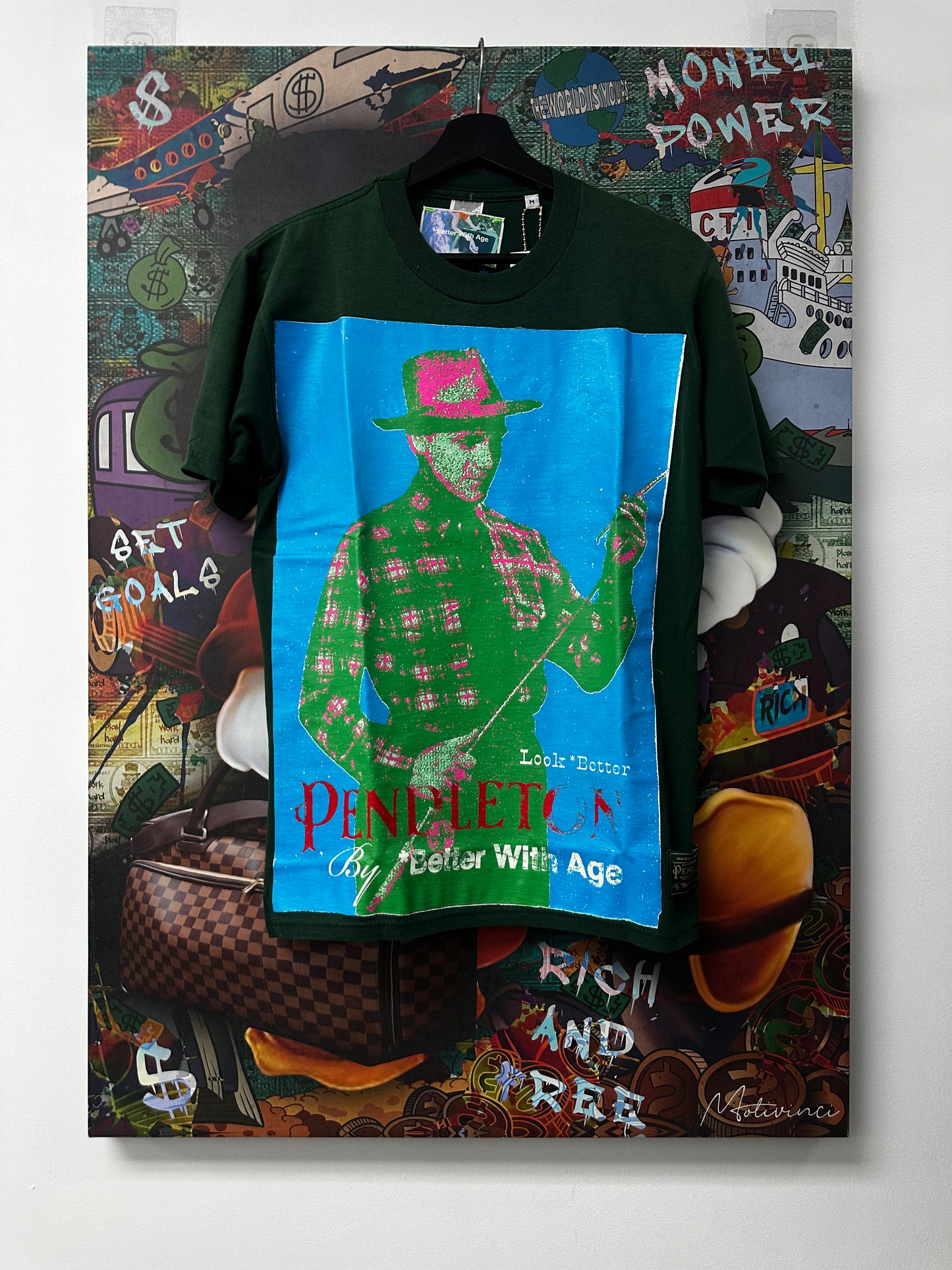 Better With Age Pendleton Novel Tee Dark Green New Medium With Tags