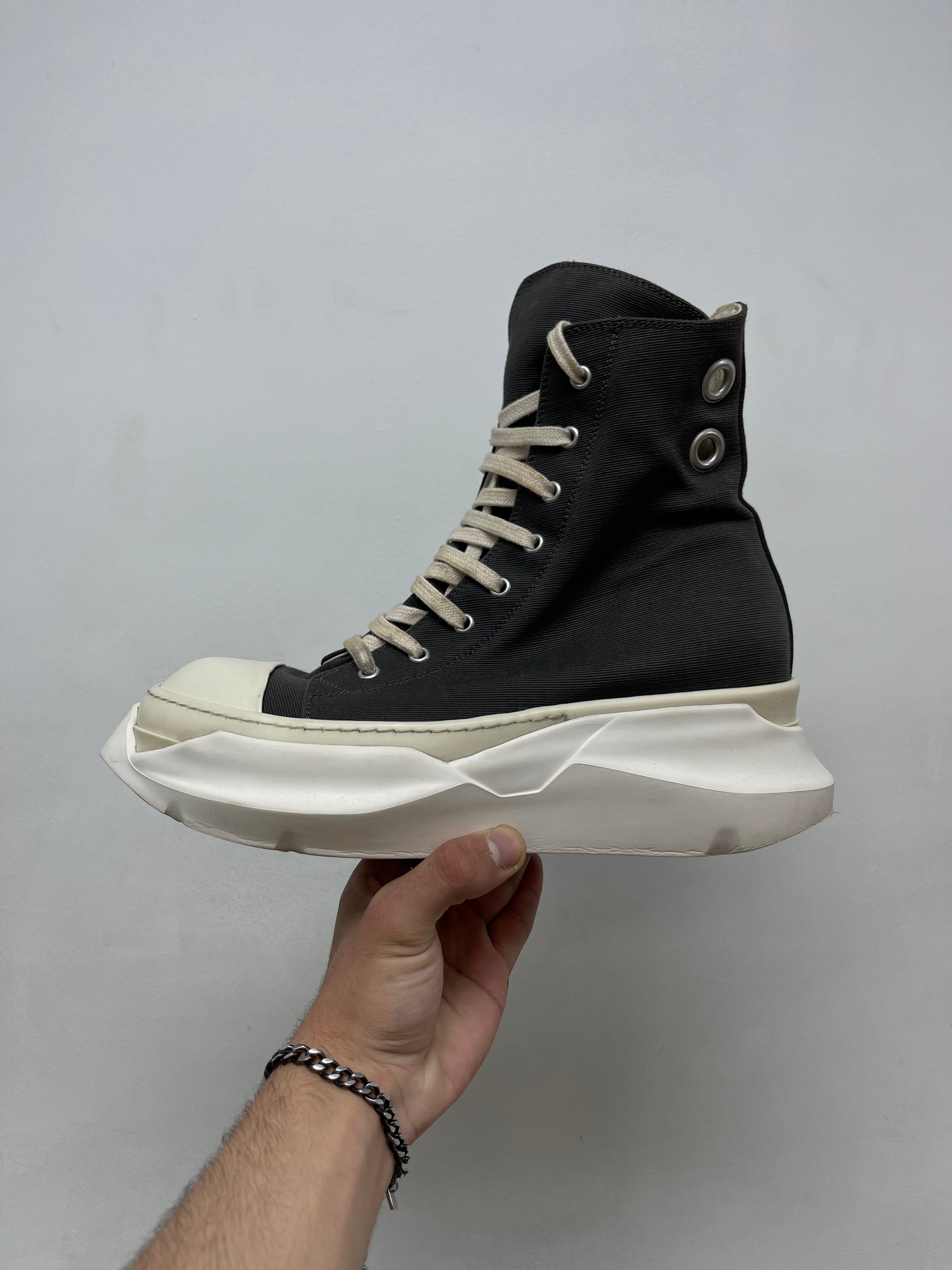 Rick Owens Grey Abstract Sneakers